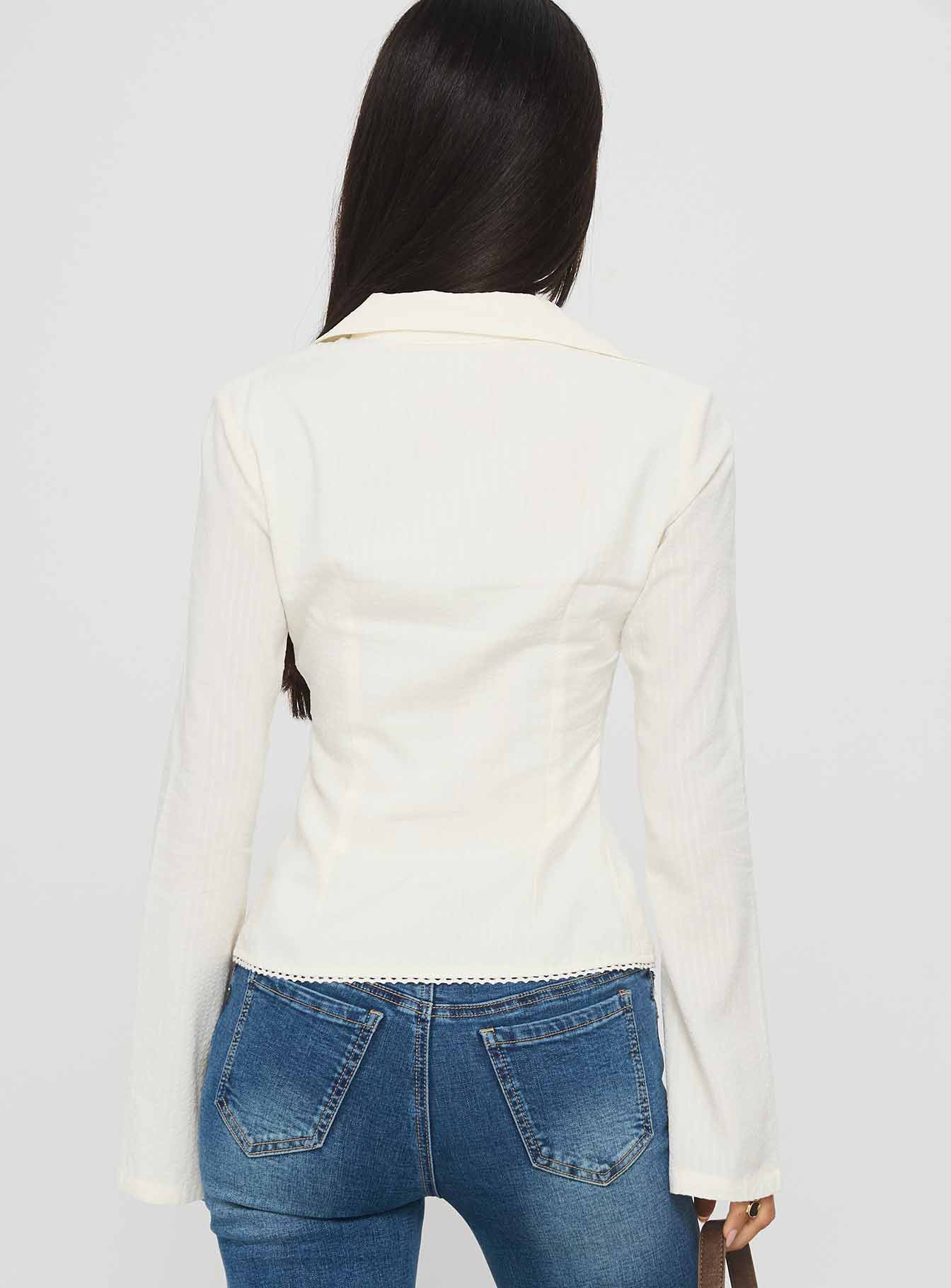 Emersonne Button Up Top White - Image 5