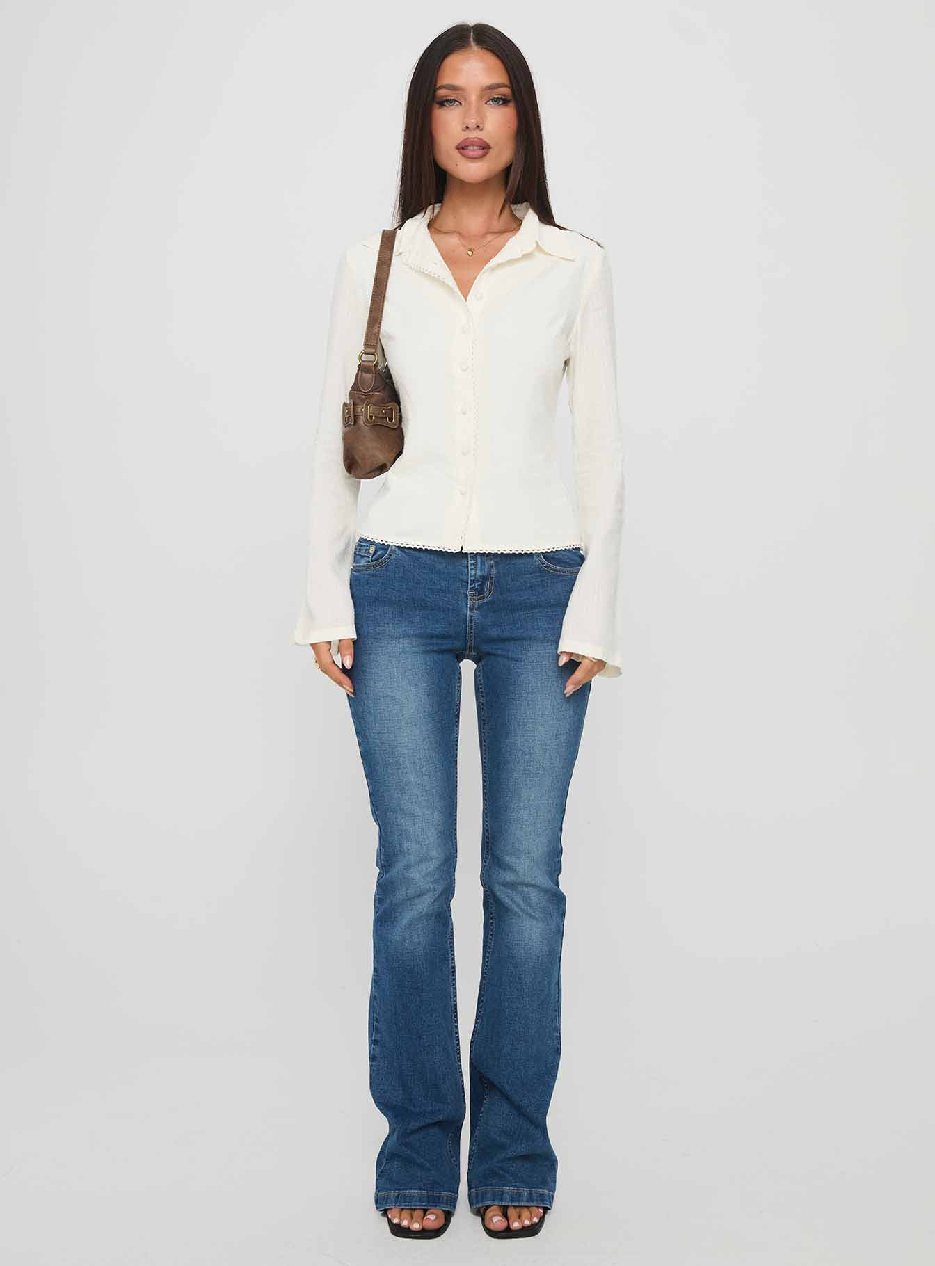 Emersonne Button Up Top White - Image 7