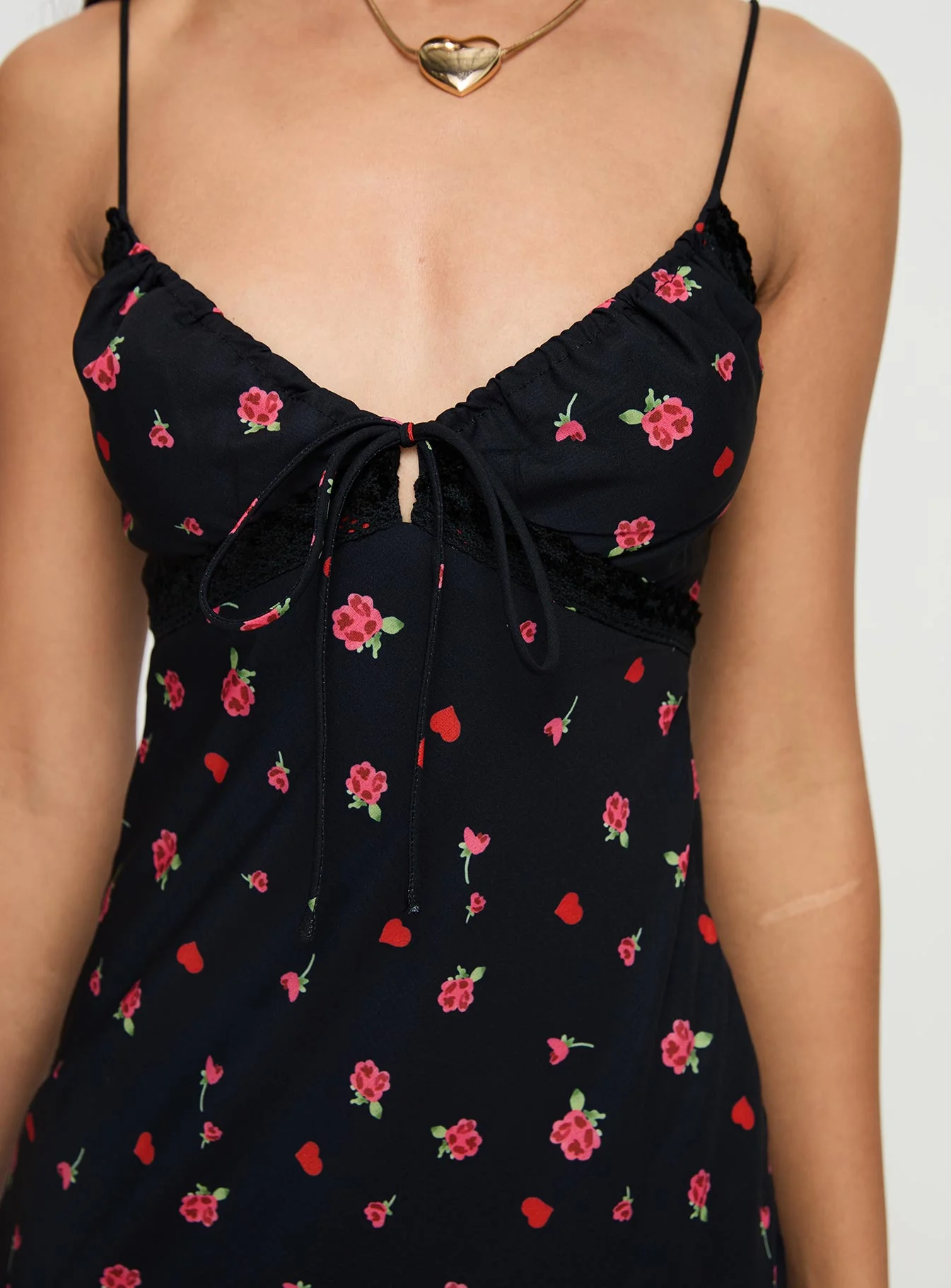 Emilee Mini Dress Black / Floral - Image 6