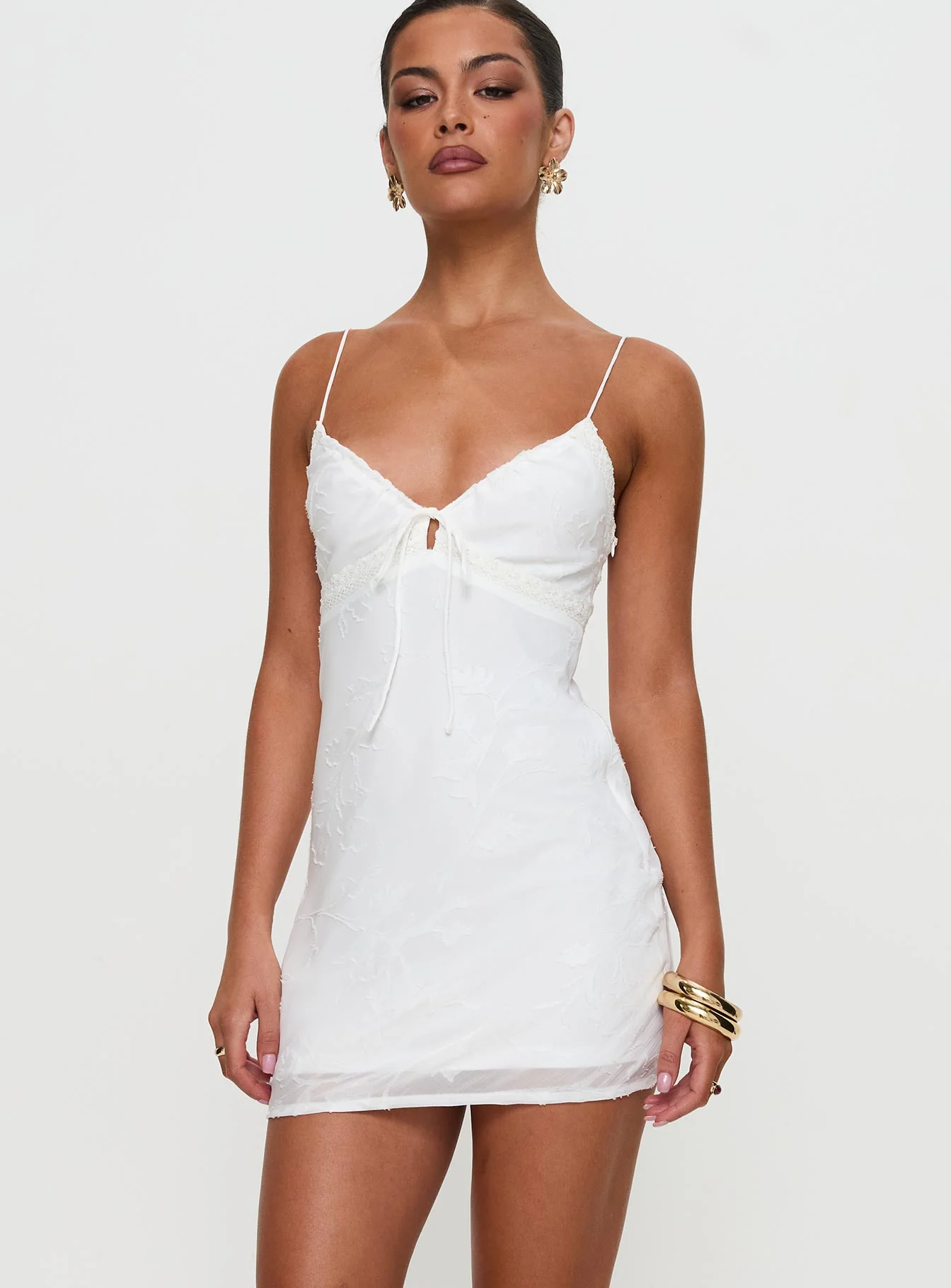 Emilee Mini Dress White - Image 5