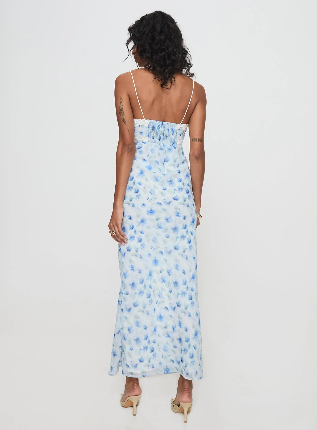 Emily Maxi Dress Blue Floral - Image 5
