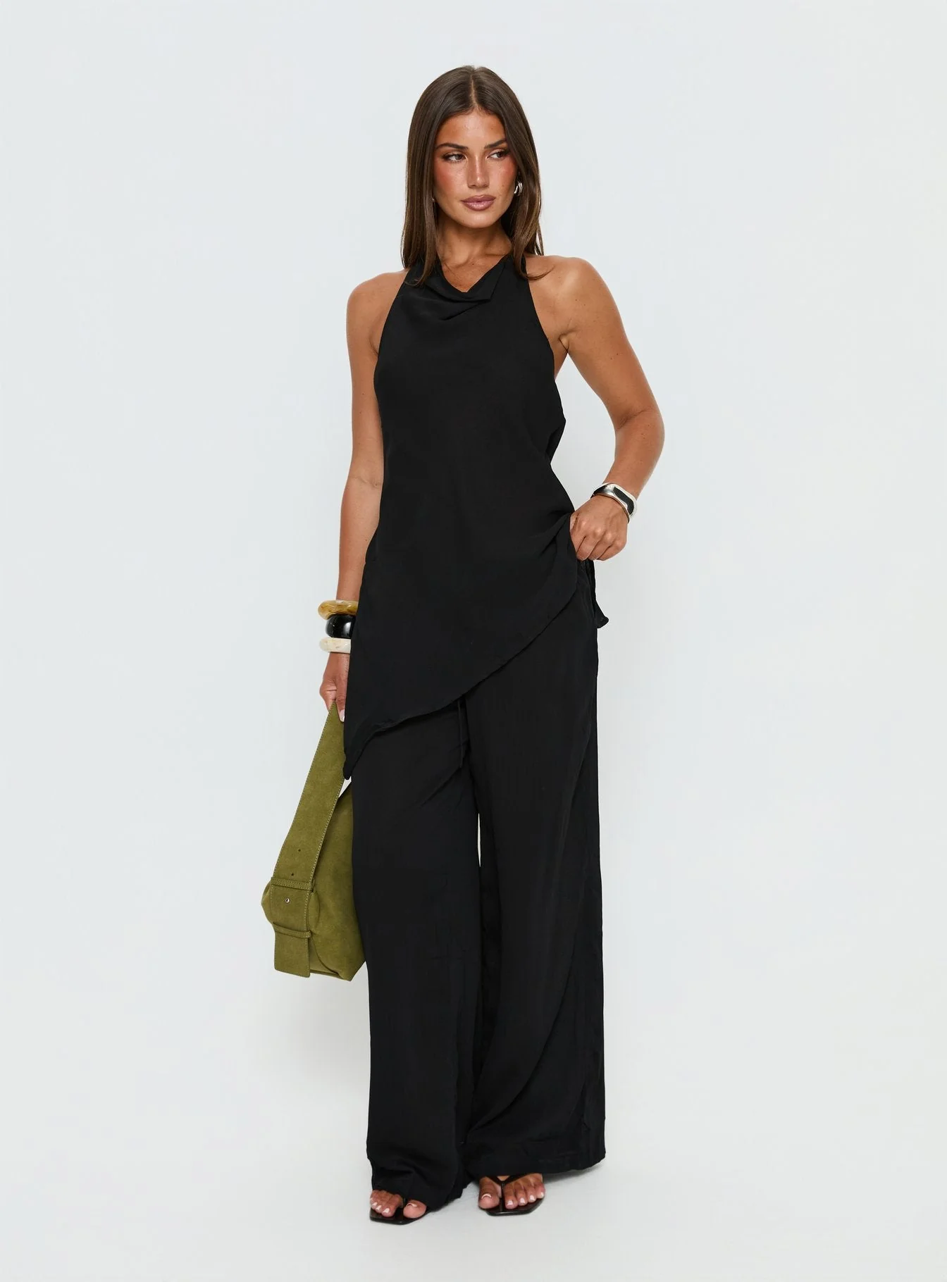 Emorisa Halter Longline Top Black - Image 3