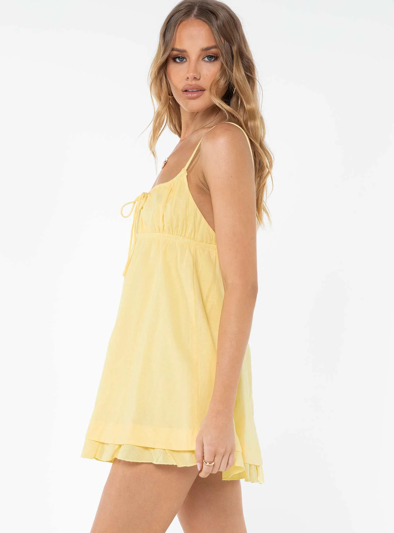 Empress Of Love Mini Dress Yellow - Image 4
