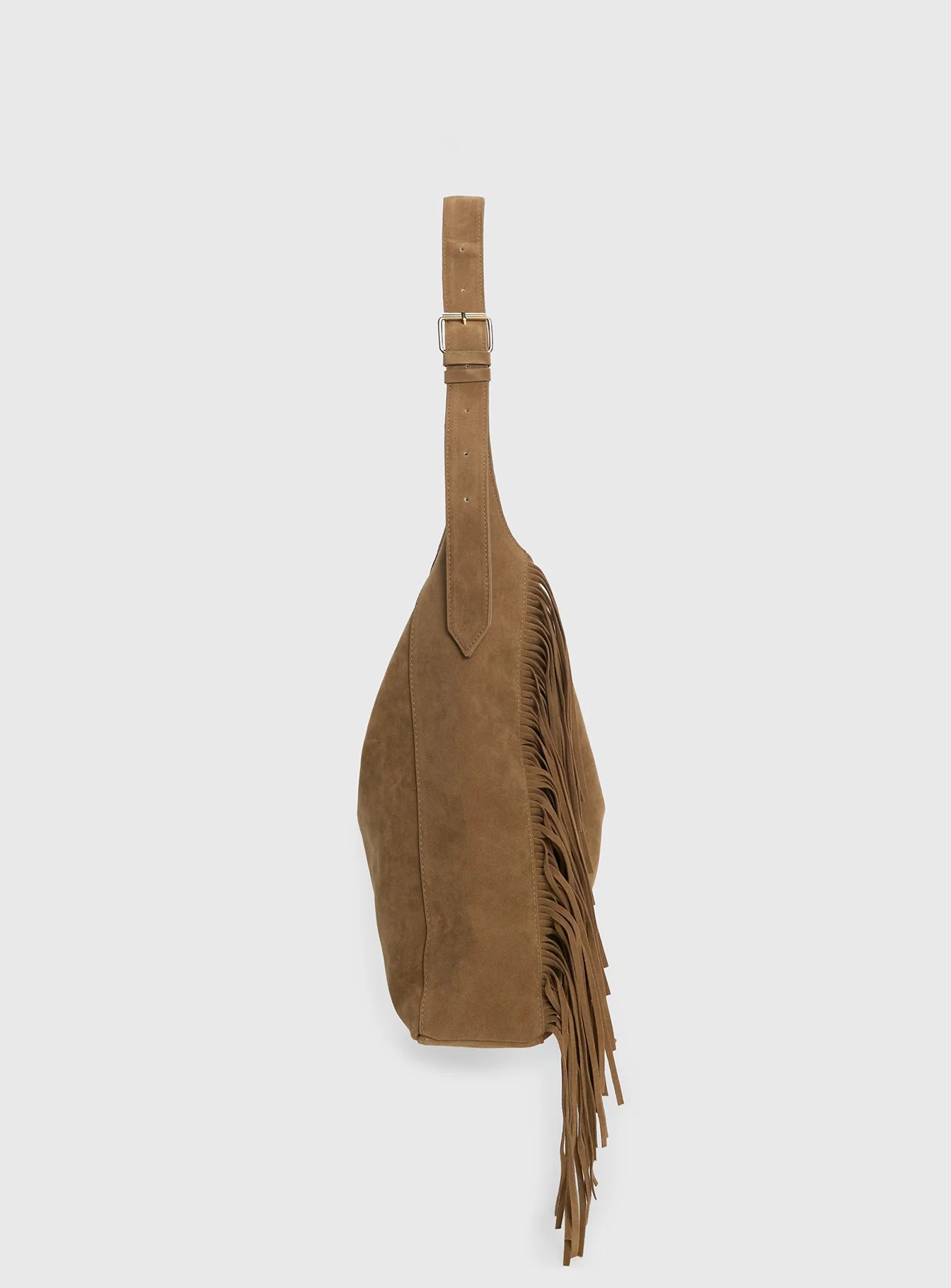 Endless Nights Tassel Faux Suede Shoulder Bag Brown - Image 4