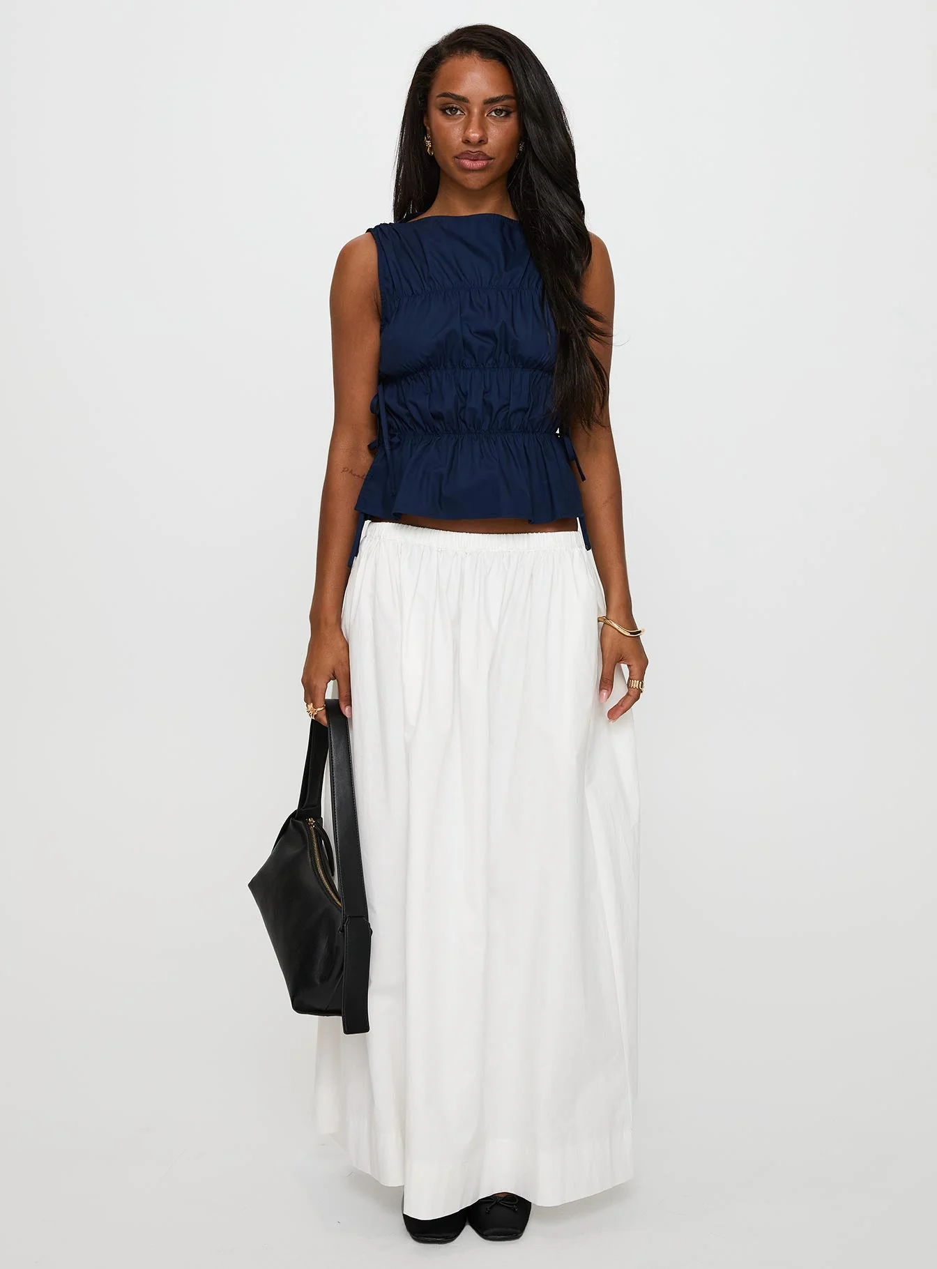 Endless Summers Tie Side Top Navy - Image 8