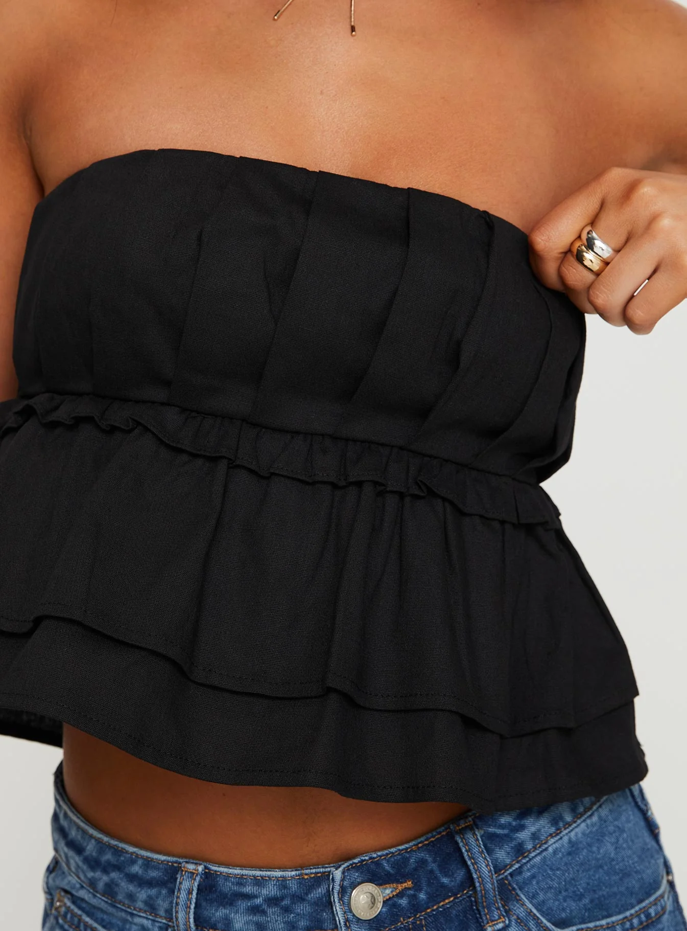 Ericka Strapless Top Black - Image 6