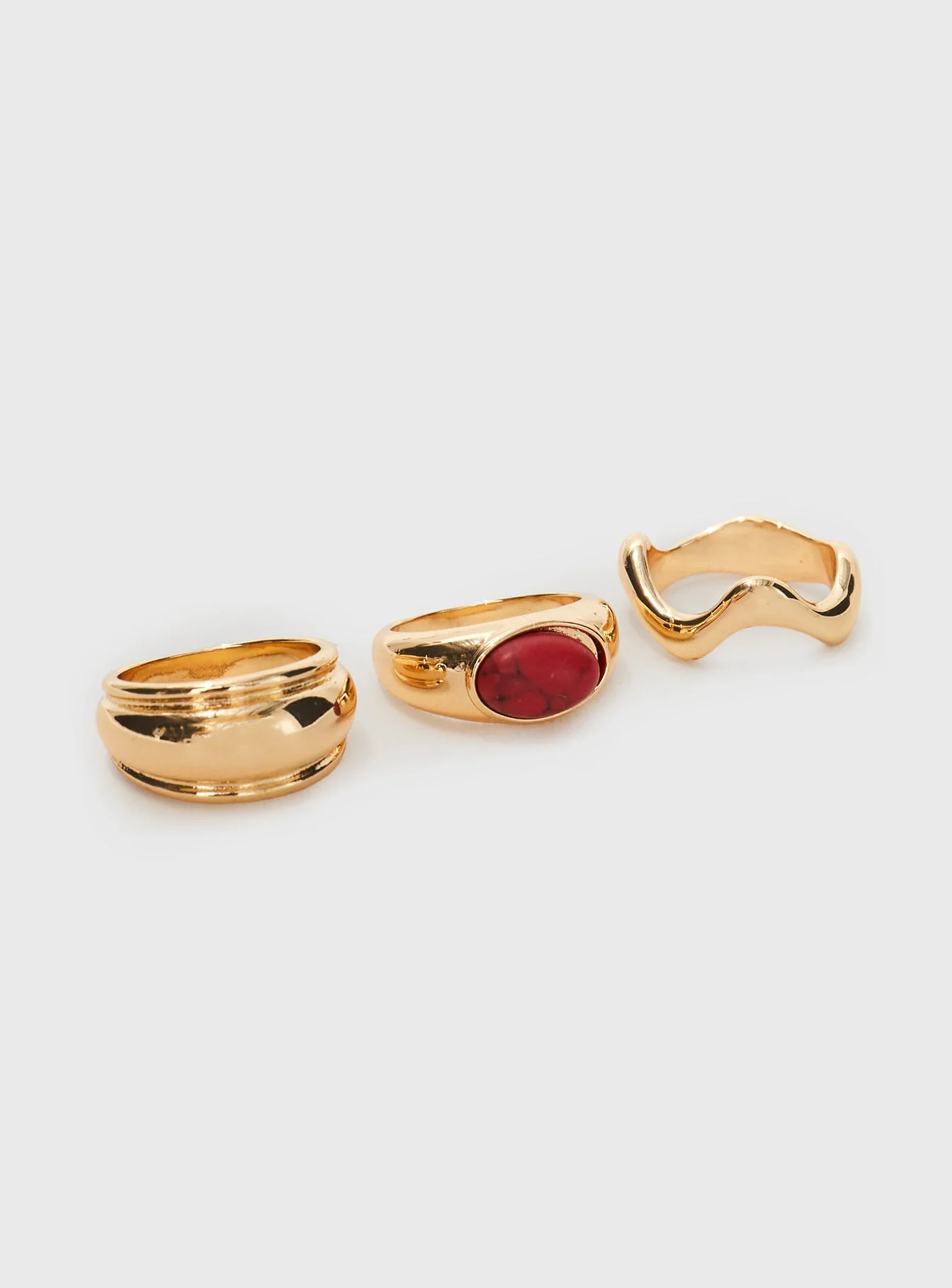 Esteban Ring Pack Gold / Red - Image 2