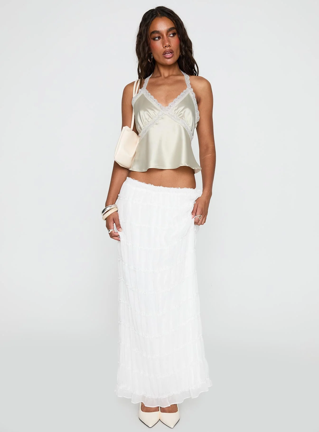 Estefania Maxi Skirt White - Image 3