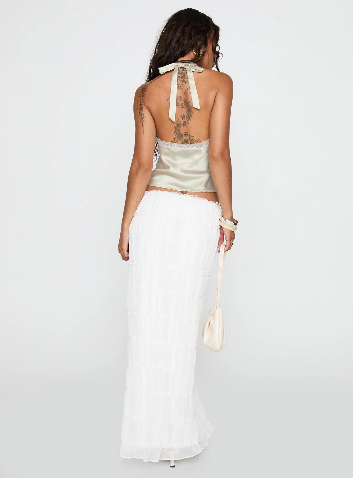 Estefania Maxi Skirt White - Image 5