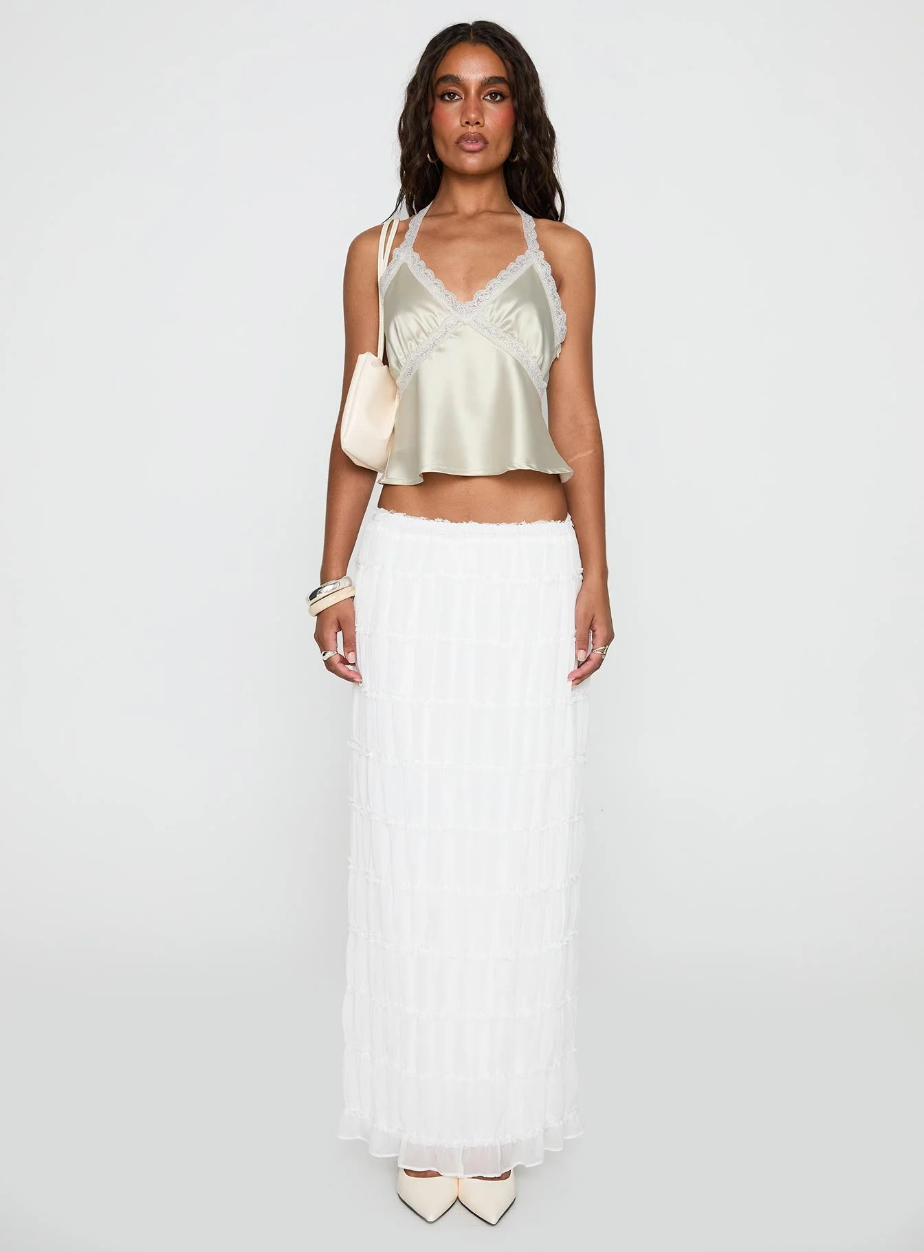 Estefania Maxi Skirt White - Image 7