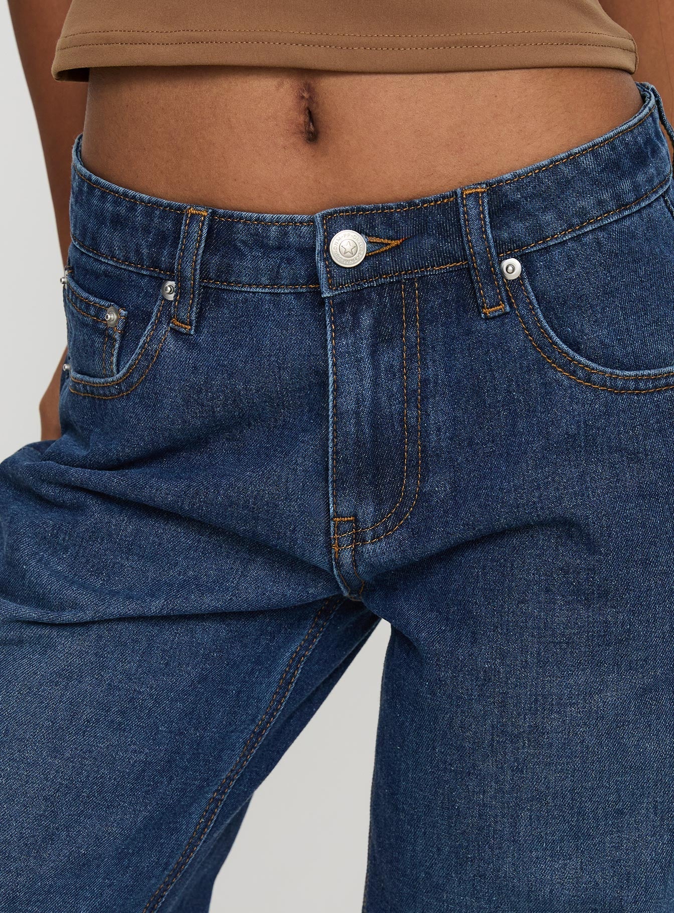 Everlong Mid Rise Wide Leg Jeans Dark Blue Wash - Image 6