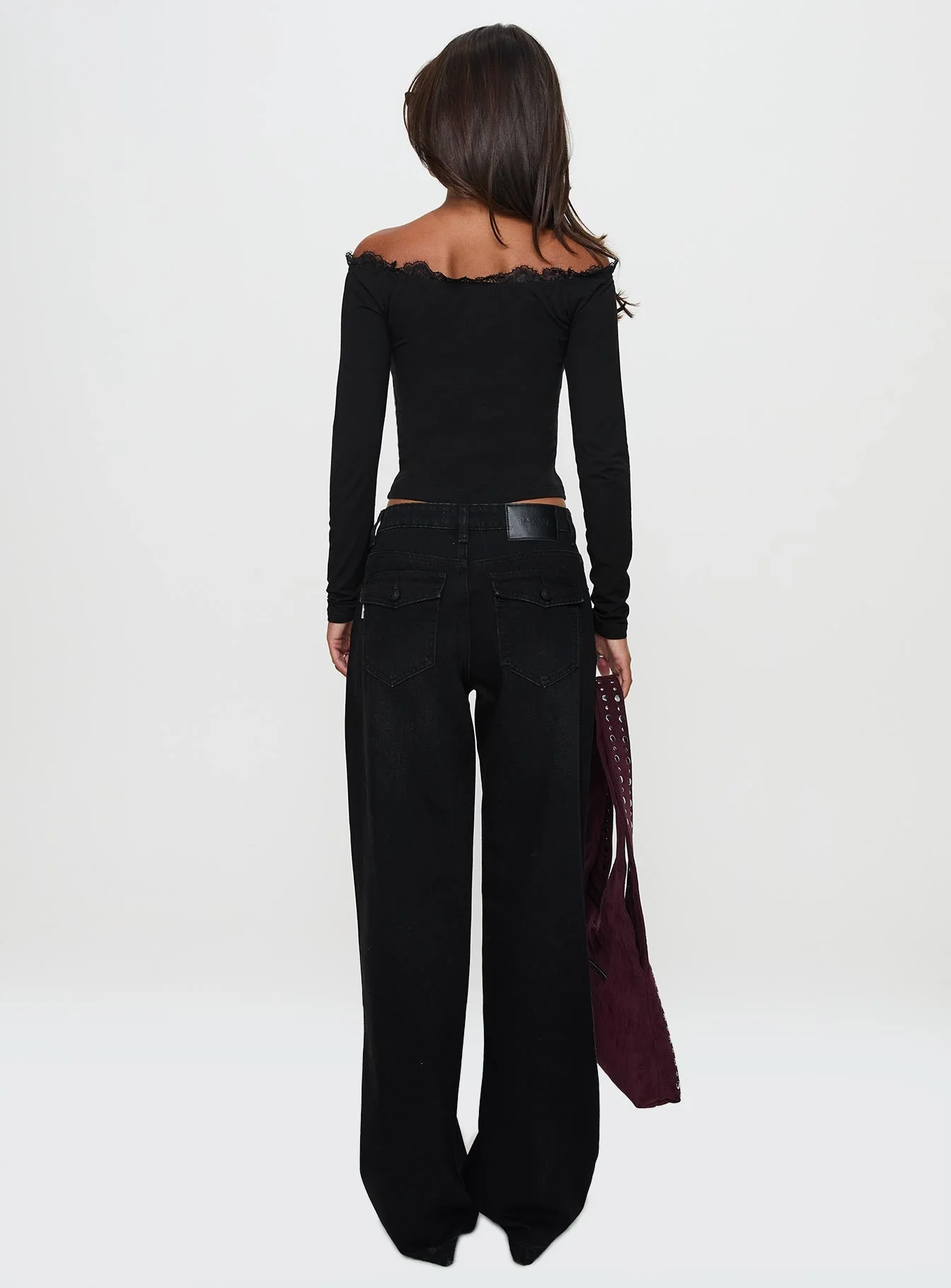 Everlong Mid Rise Straight Leg Jeans Mid Black Wash - Image 5