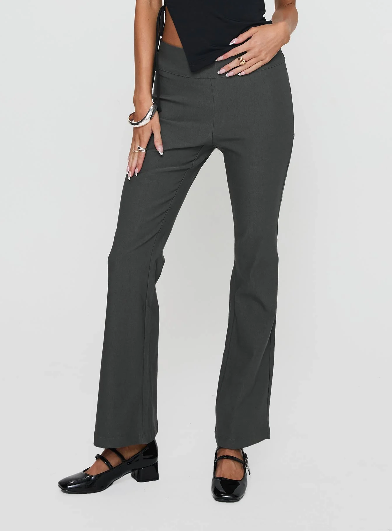 Everyday Flared Pants Slate Grey - Image 2