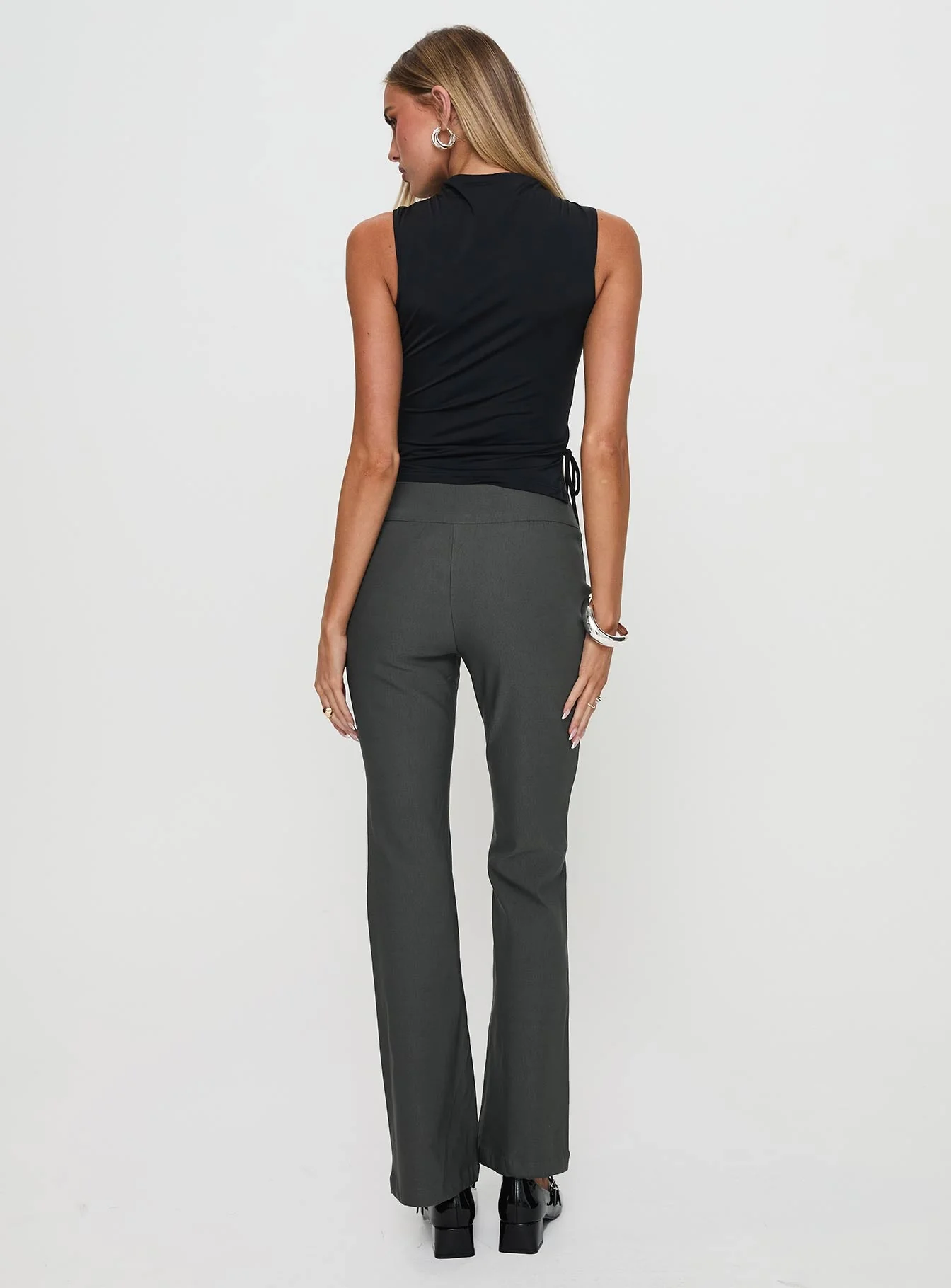 Everyday Flared Pants Slate Grey - Image 5