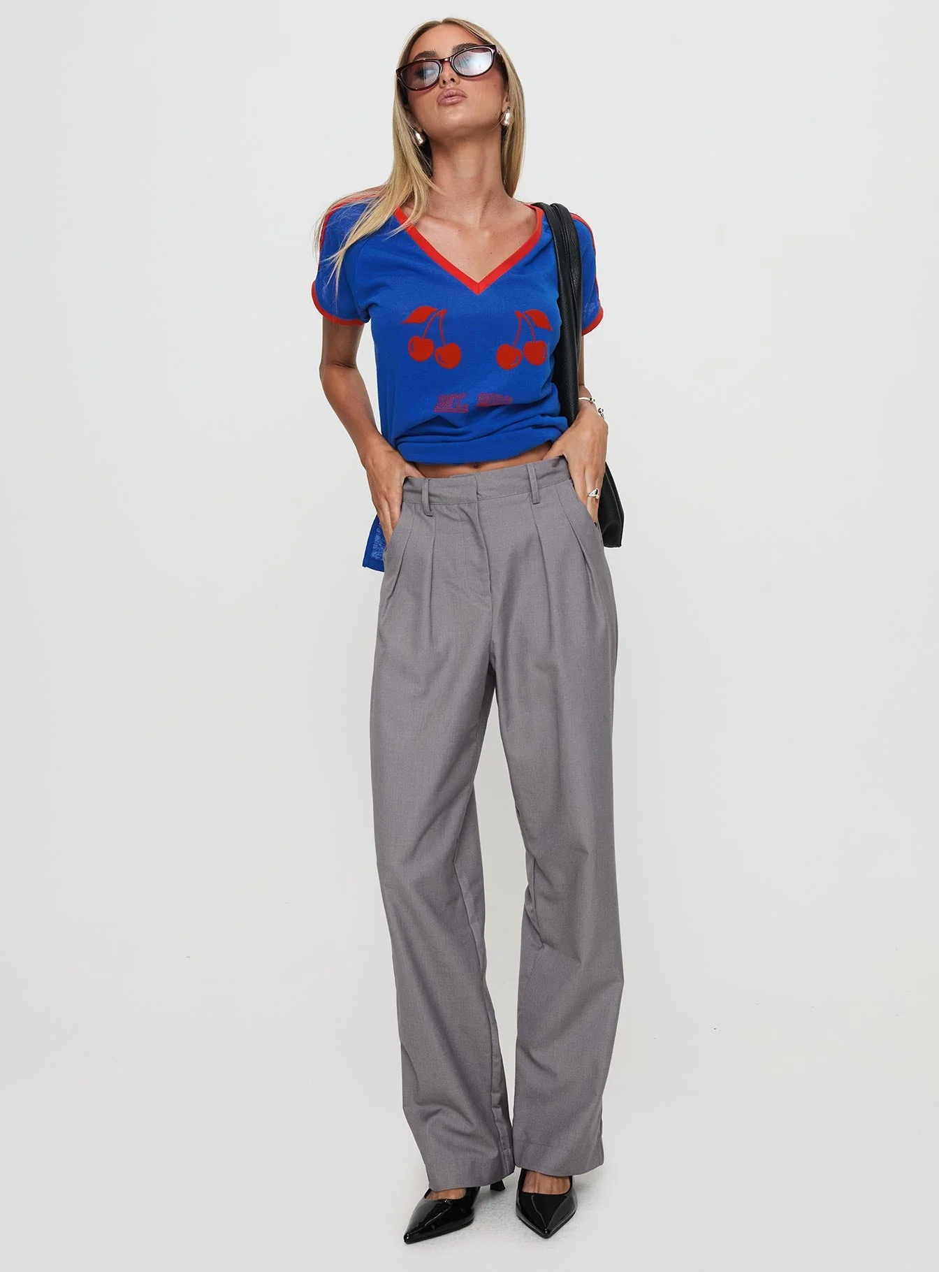 Expertise Low Rise Pleat Pant Grey - Image 3