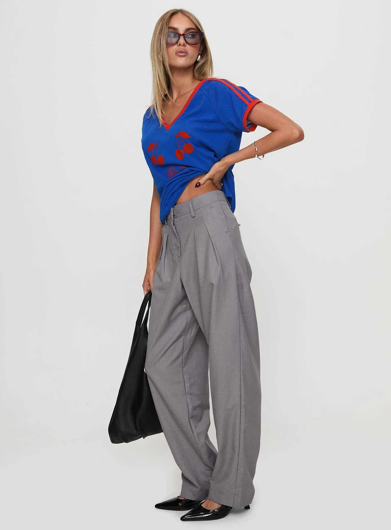 Expertise Low Rise Pleat Pant Grey - Image 4