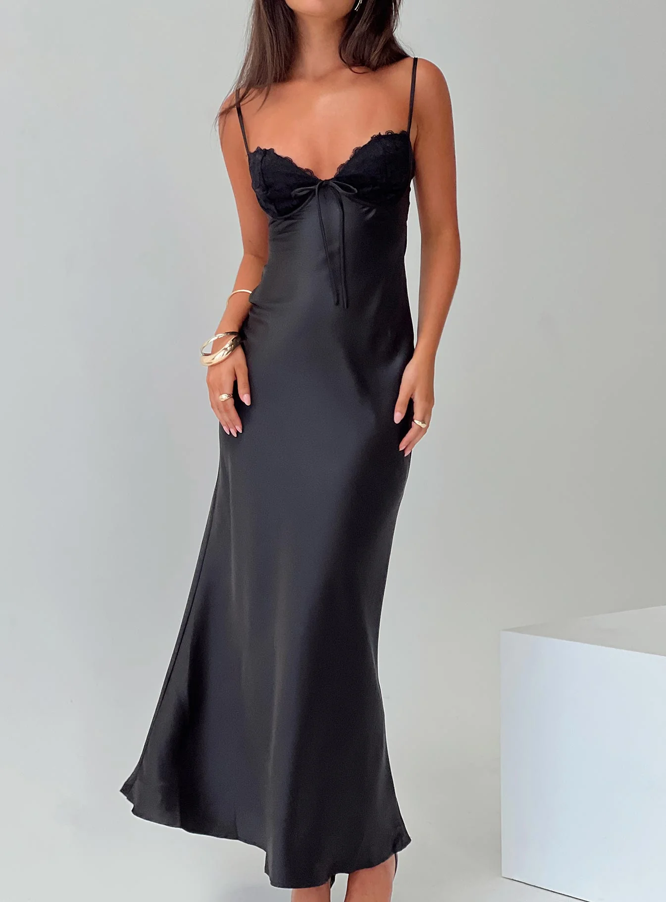 Fadyen Bias Cut Maxi Dress Black - Image 8