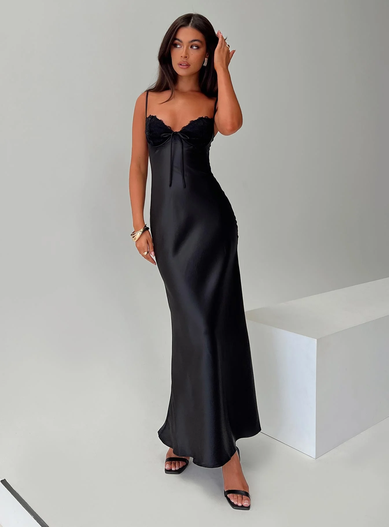 Fadyen Bias Cut Maxi Dress Black - Image 9
