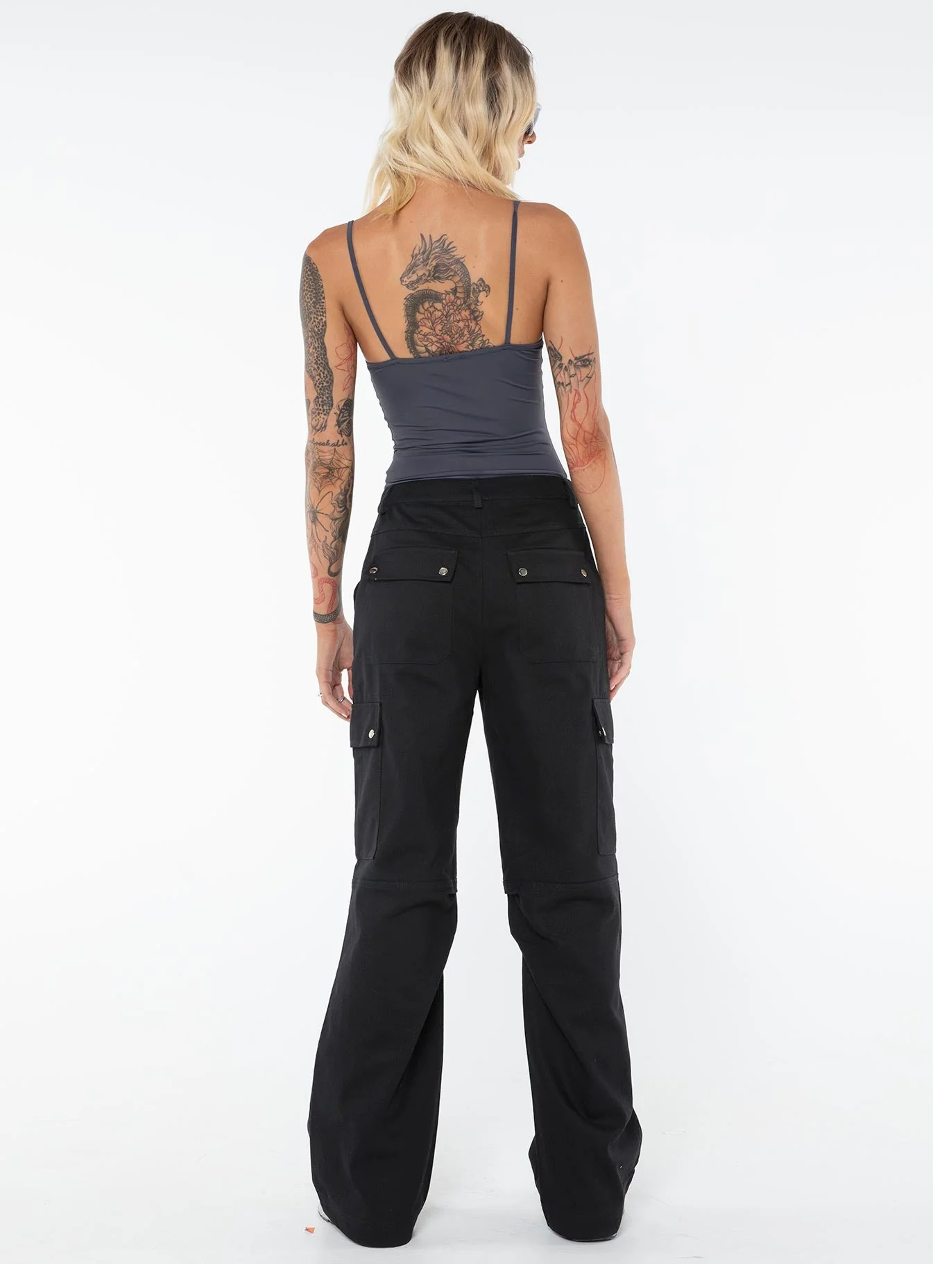 Fallout Mid Rise Cargo Pants Black Tall - Image 5