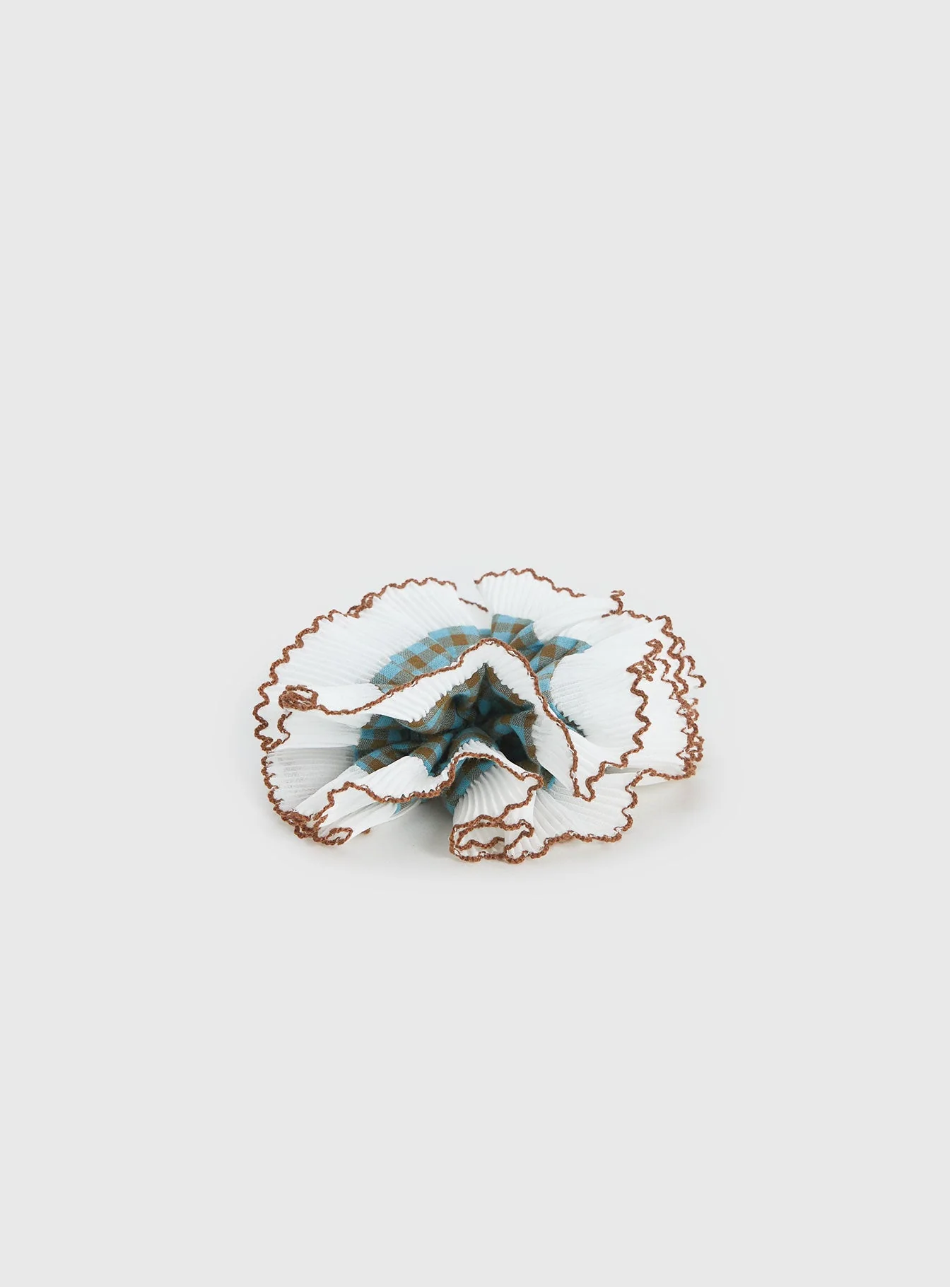 Fancy That Textured Scrunchie Blue Check - Image 3