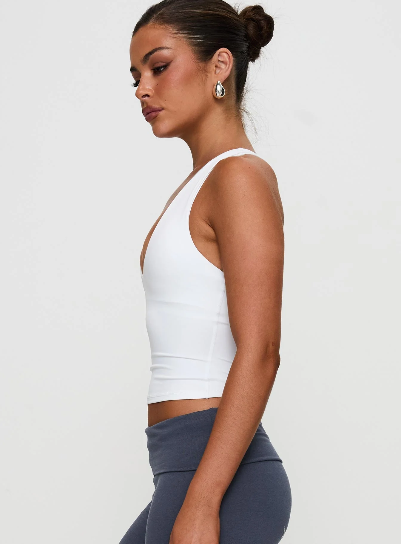 Fast Track Longline Active Tank Top White - Image 4