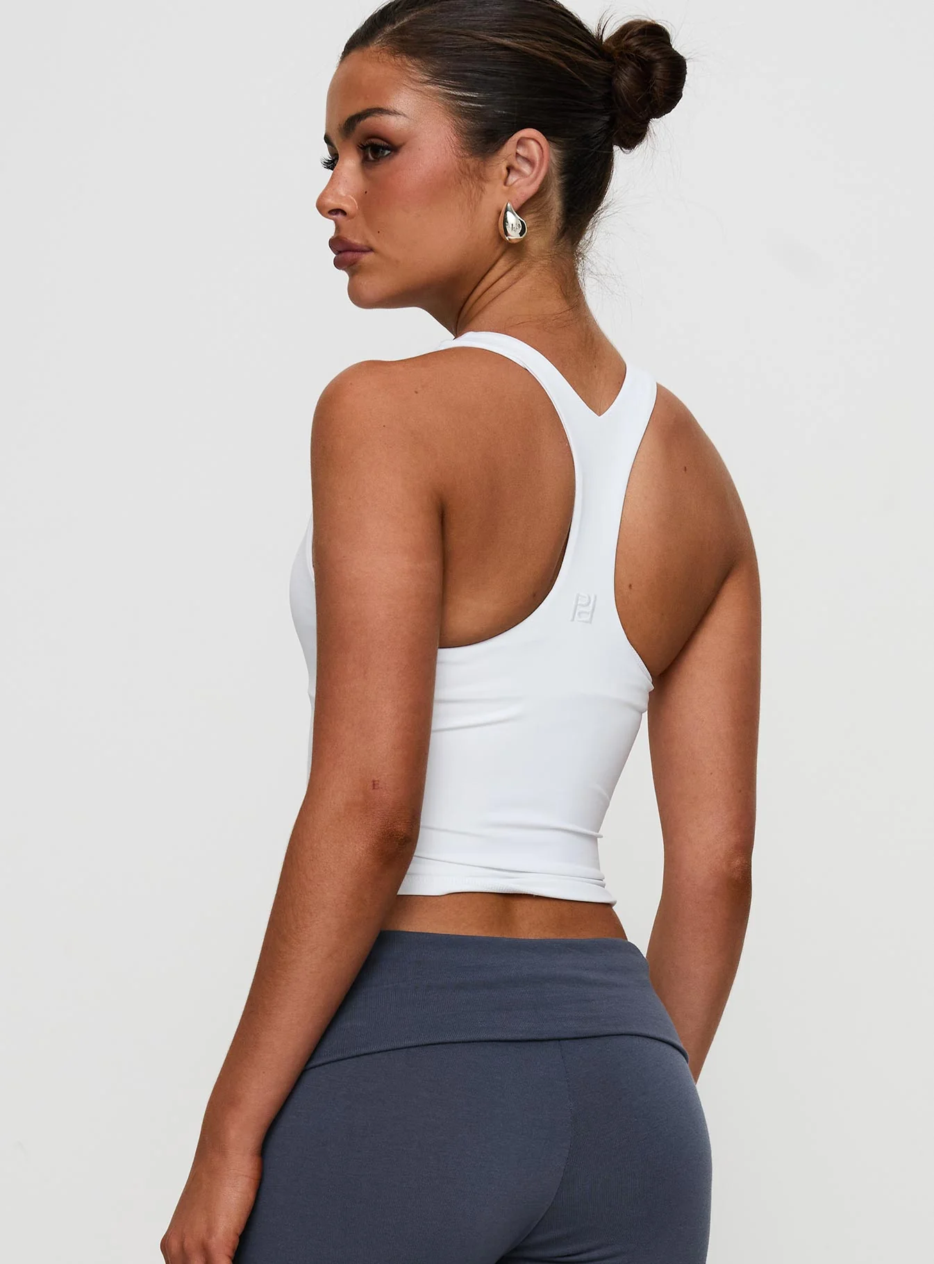 Fast Track Longline Active Tank Top White - Image 5