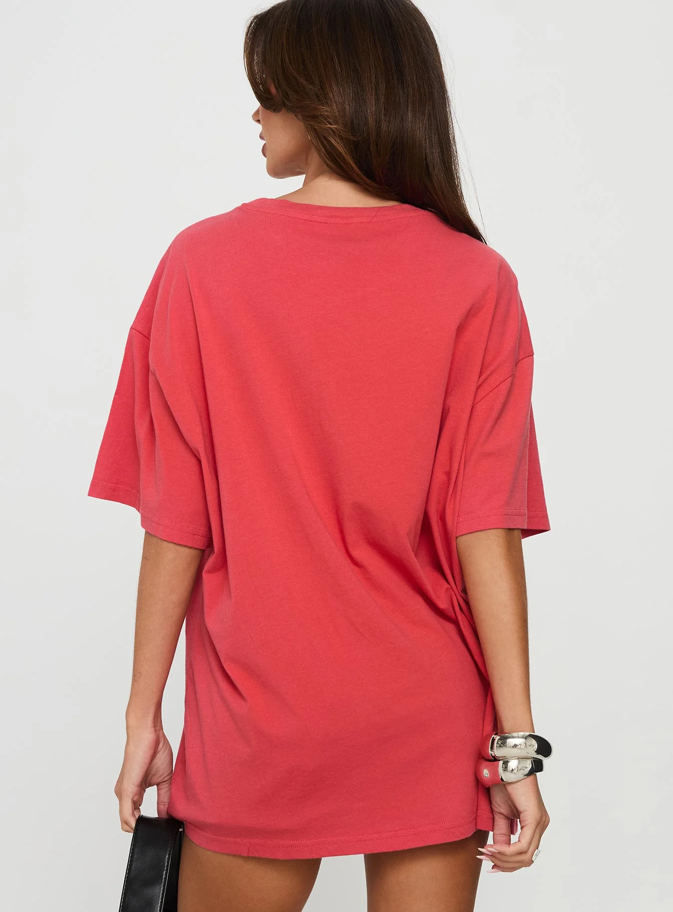 Fast Track Oversized Graphic Top Red - Image 4