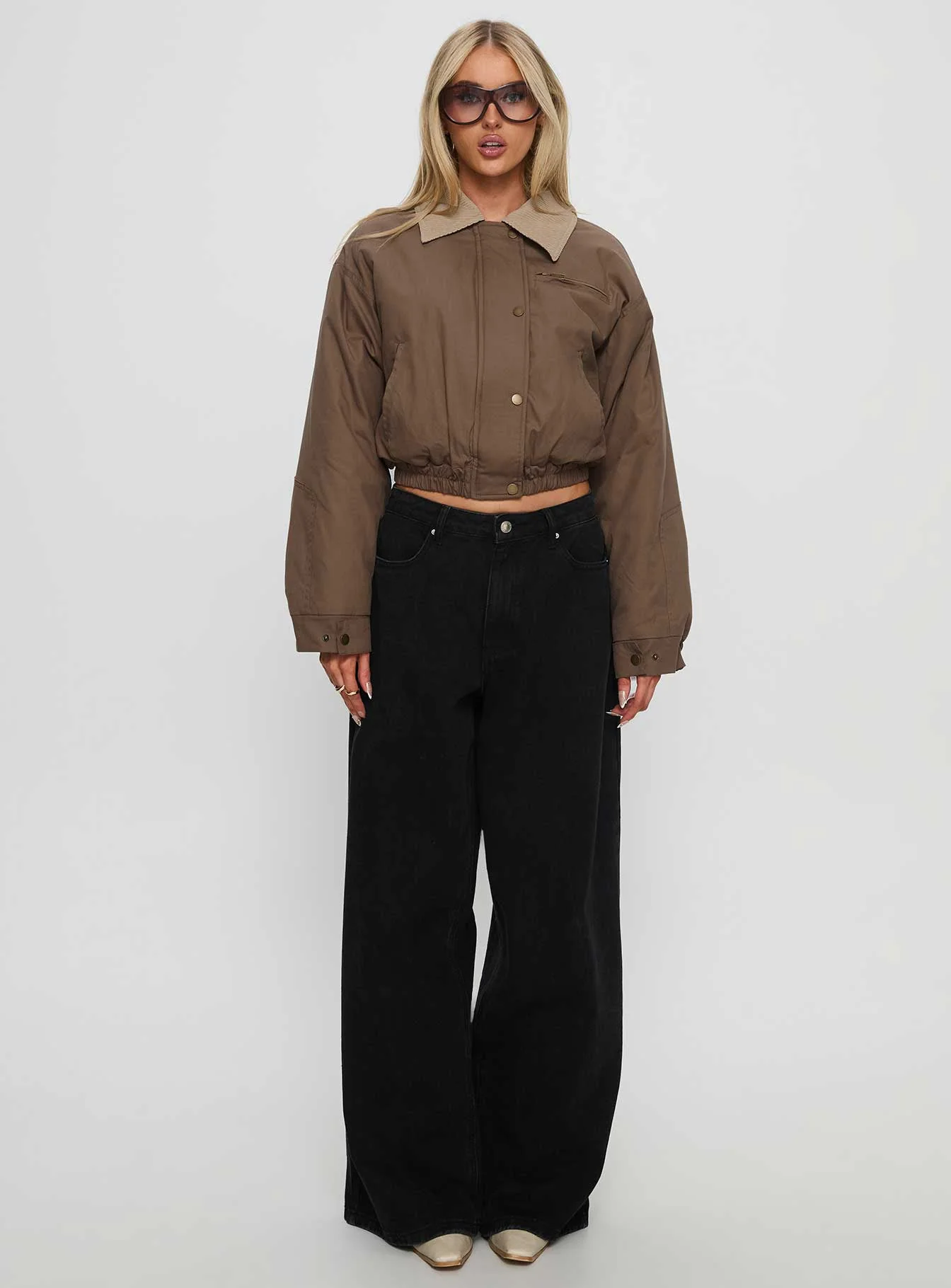 Fateful Collared Jacket Brown - Image 7
