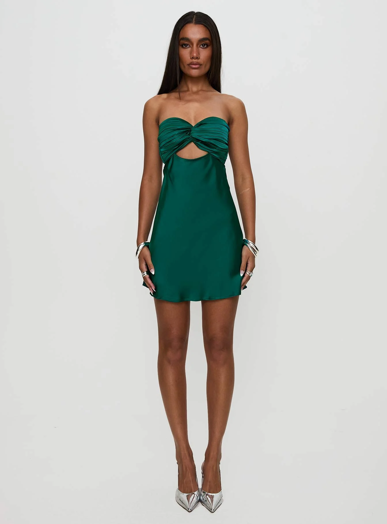 Faviola Mini Dress Emerald - Image 7