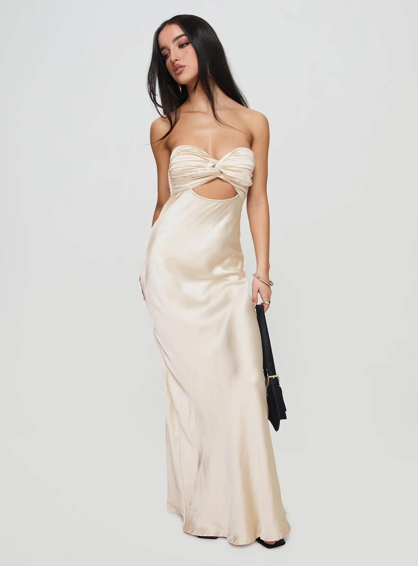 Faviola Strapless Maxi Dress Champagne - Image 3