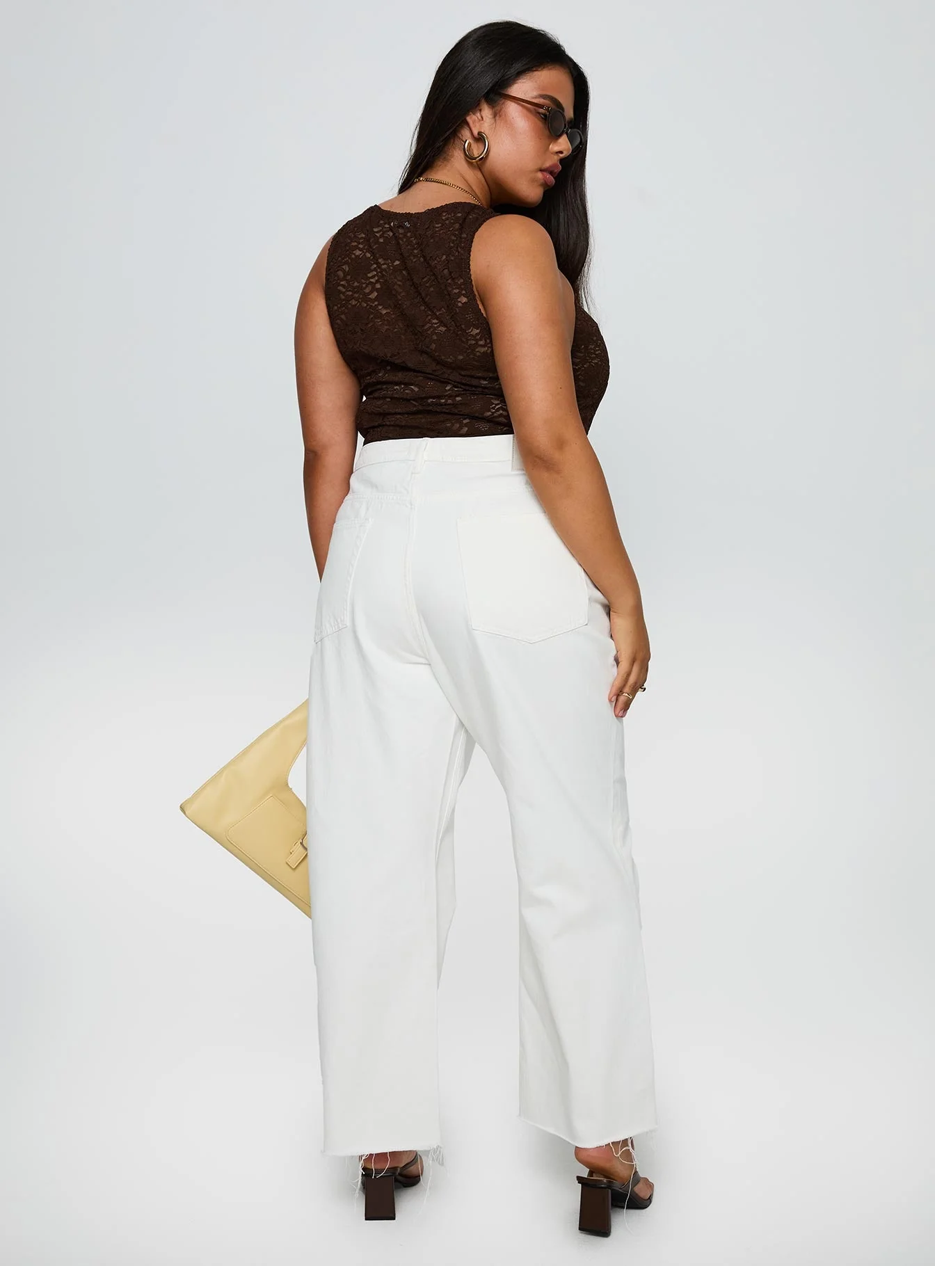 Fawcett High Rise Straight Leg Jeans White Curve - Image 5