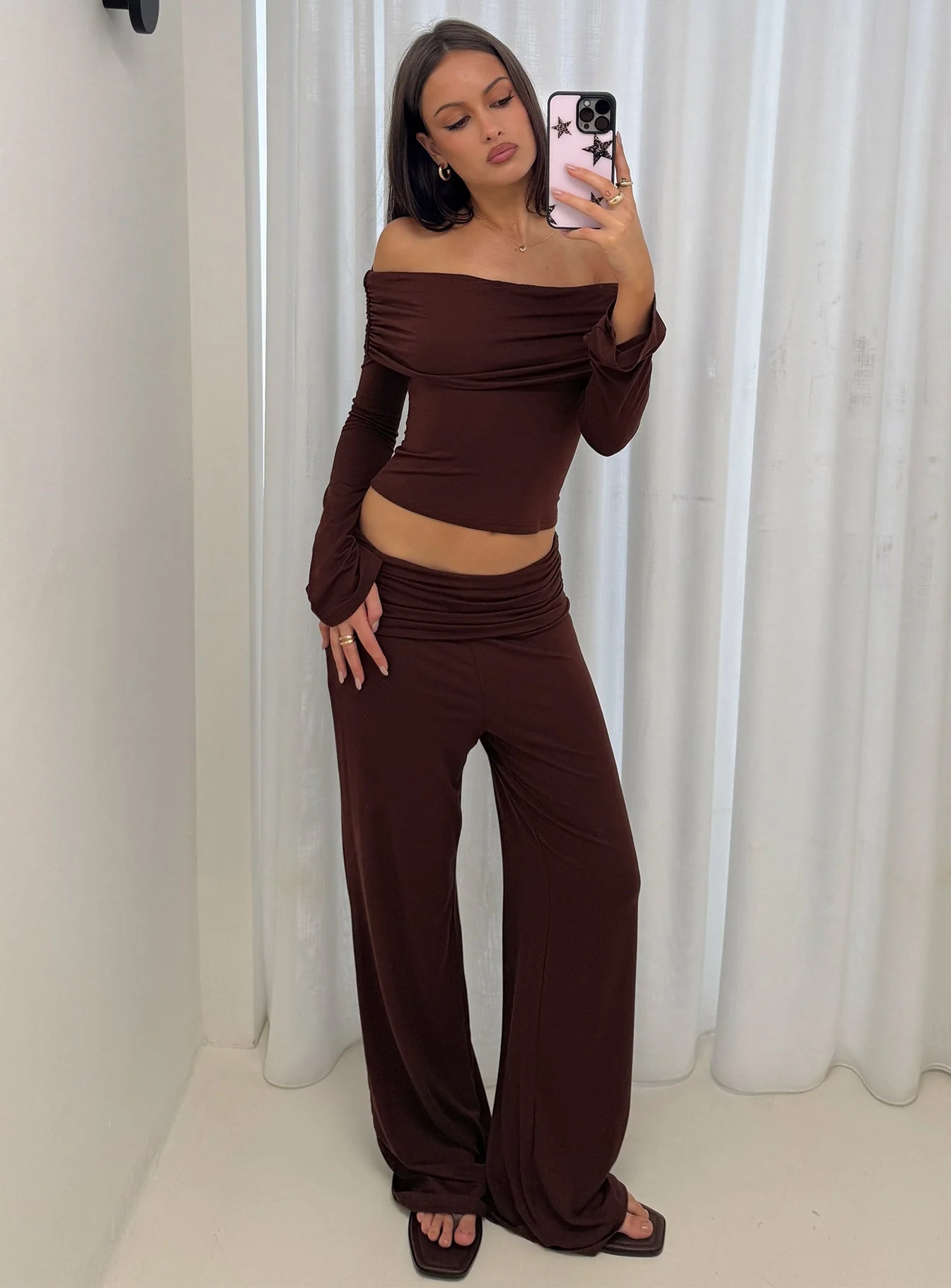 Fawne Long Sleeve Top Brown - Image 8