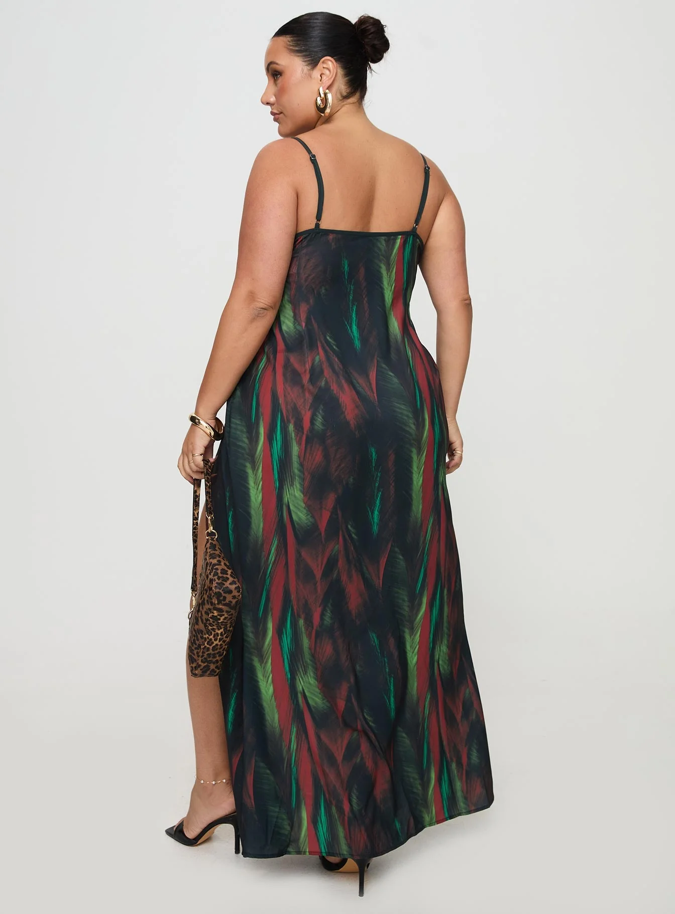 Feather Maxi Dress Multi Curve - Image 5