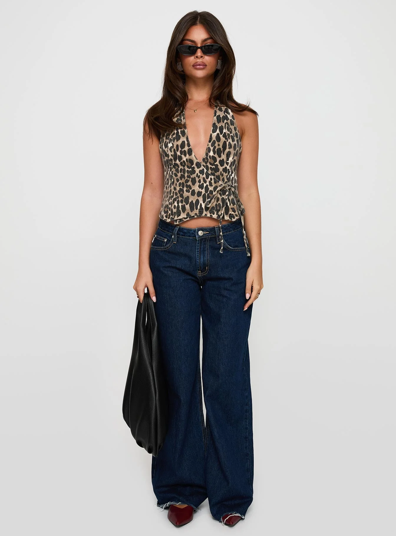 Feel This Way Wrap Top Leopard - Image 7