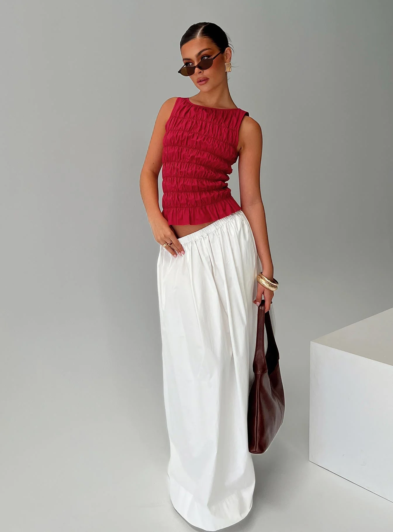 Felipa Maxi Skirt White - Image 8