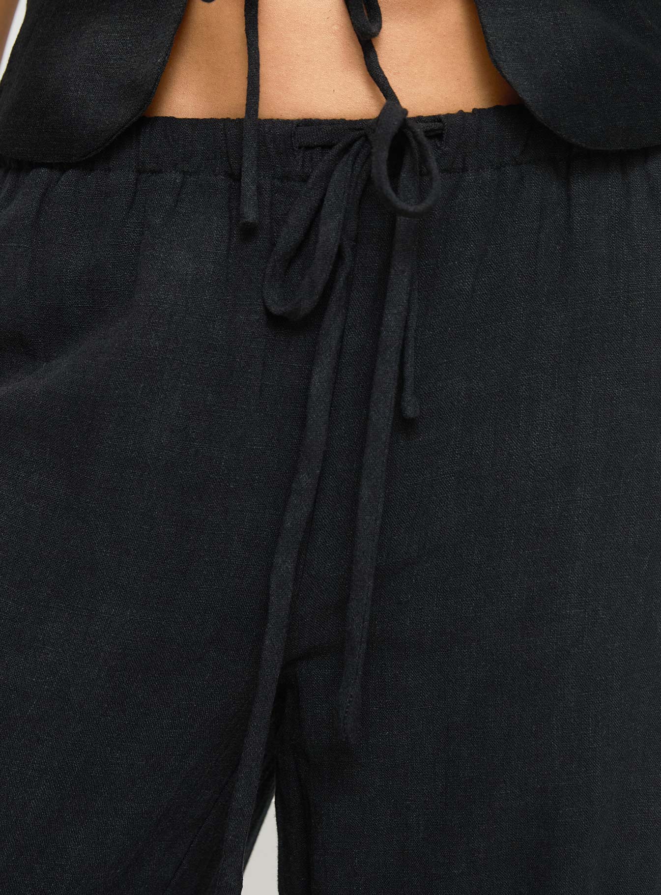 Felipe Linen Blend Pants Black - Image 6
