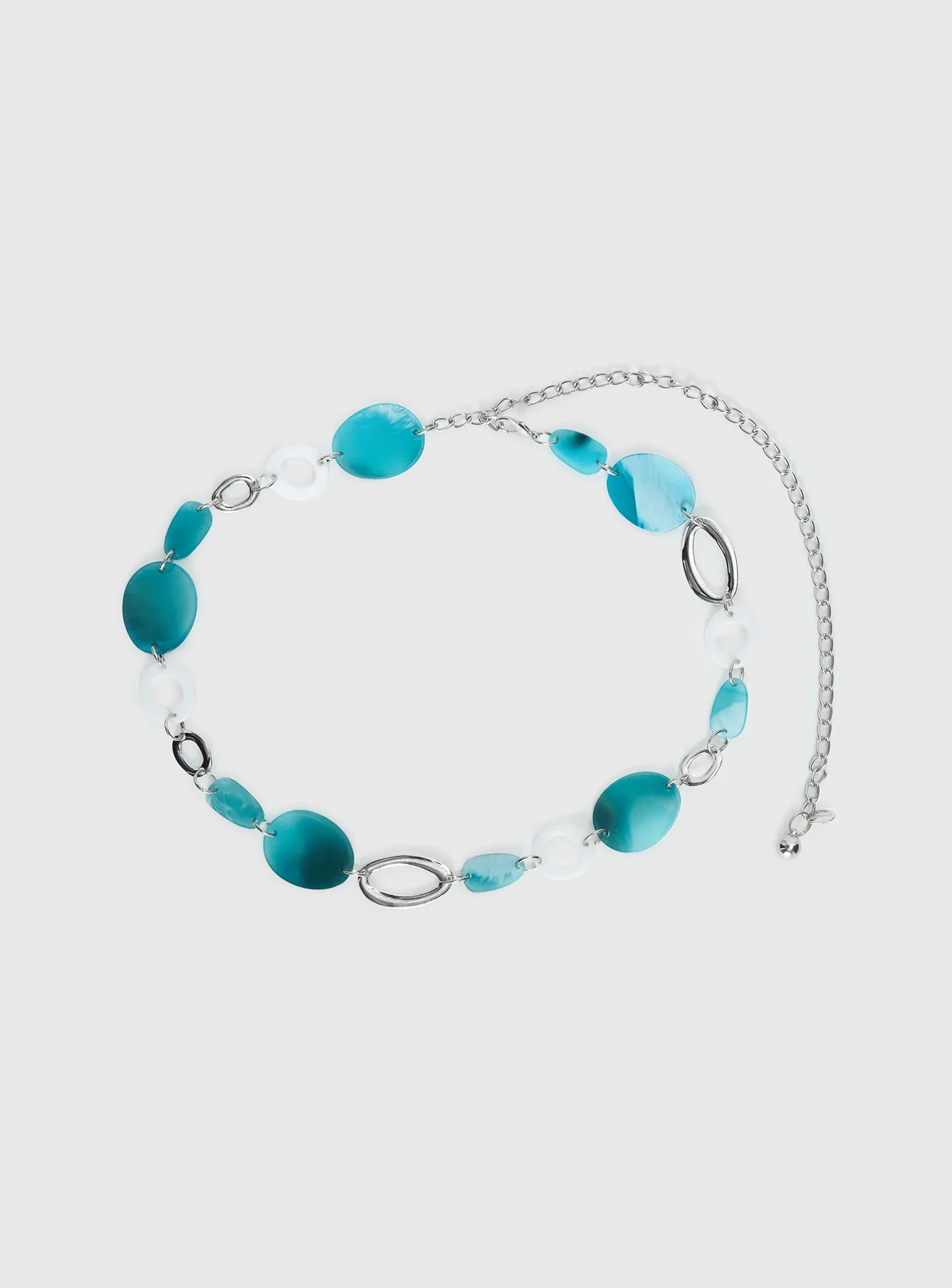 Felon Beaded Chain Belt Blue / Silver - Image 2