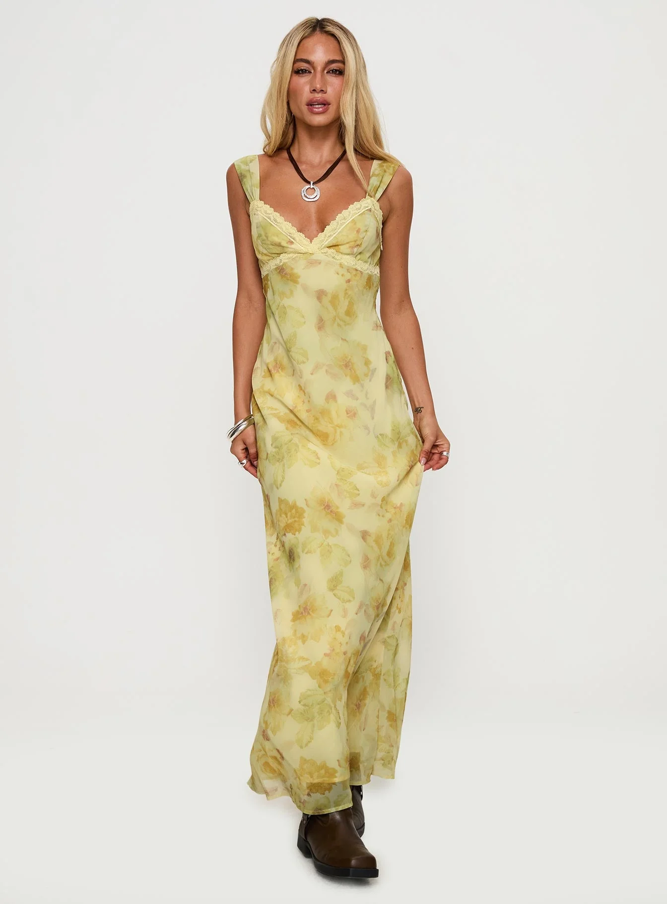 Fernwood Maxi Dress Yellow Multi - Image 3