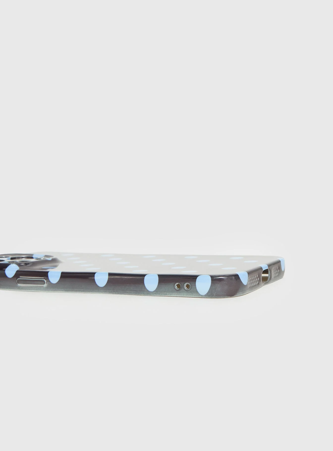 Ferrera iPhone Case Dark Brown / Blue Polka - Image 2