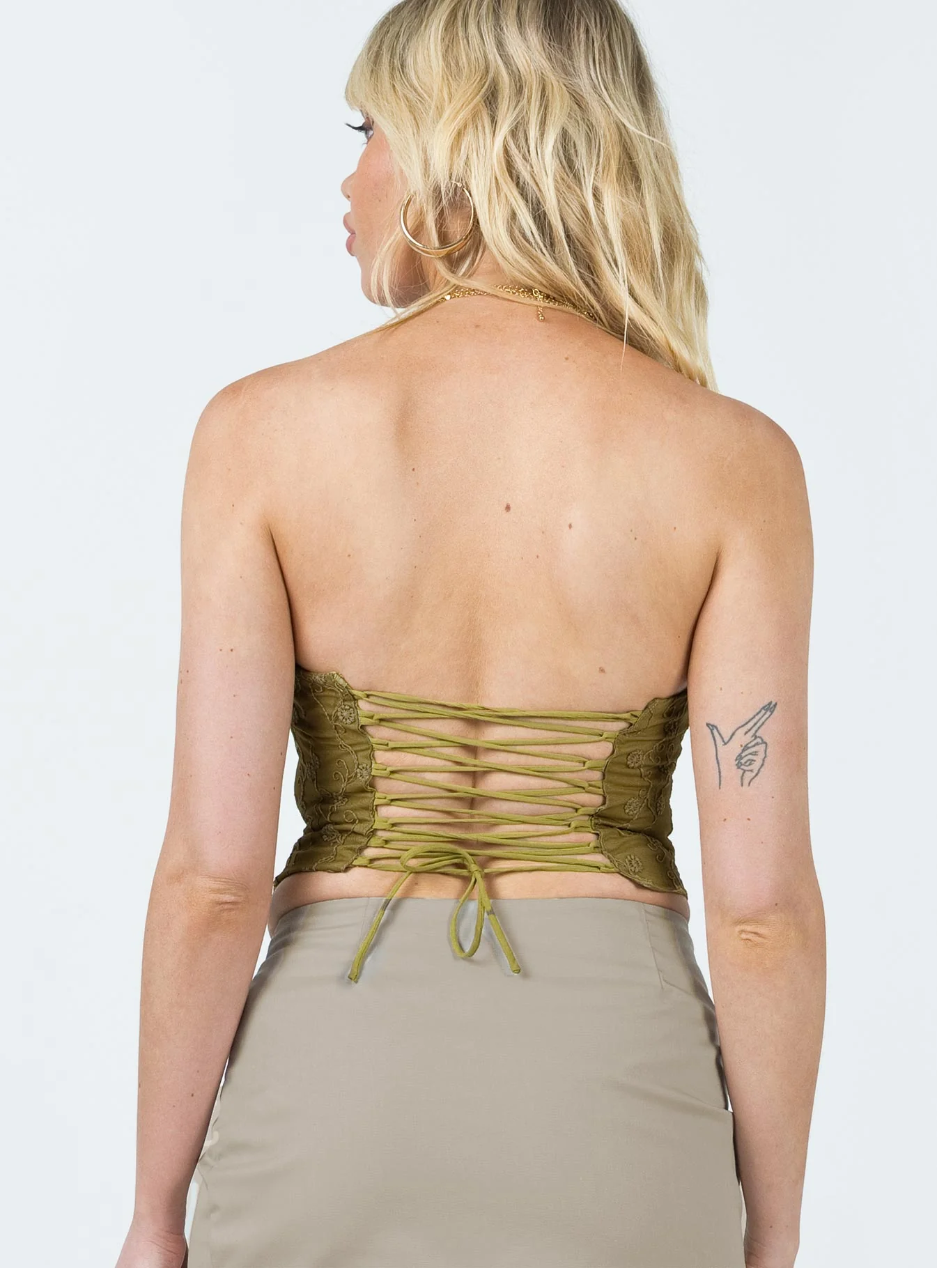 Field Daisies Corset Green - Image 6