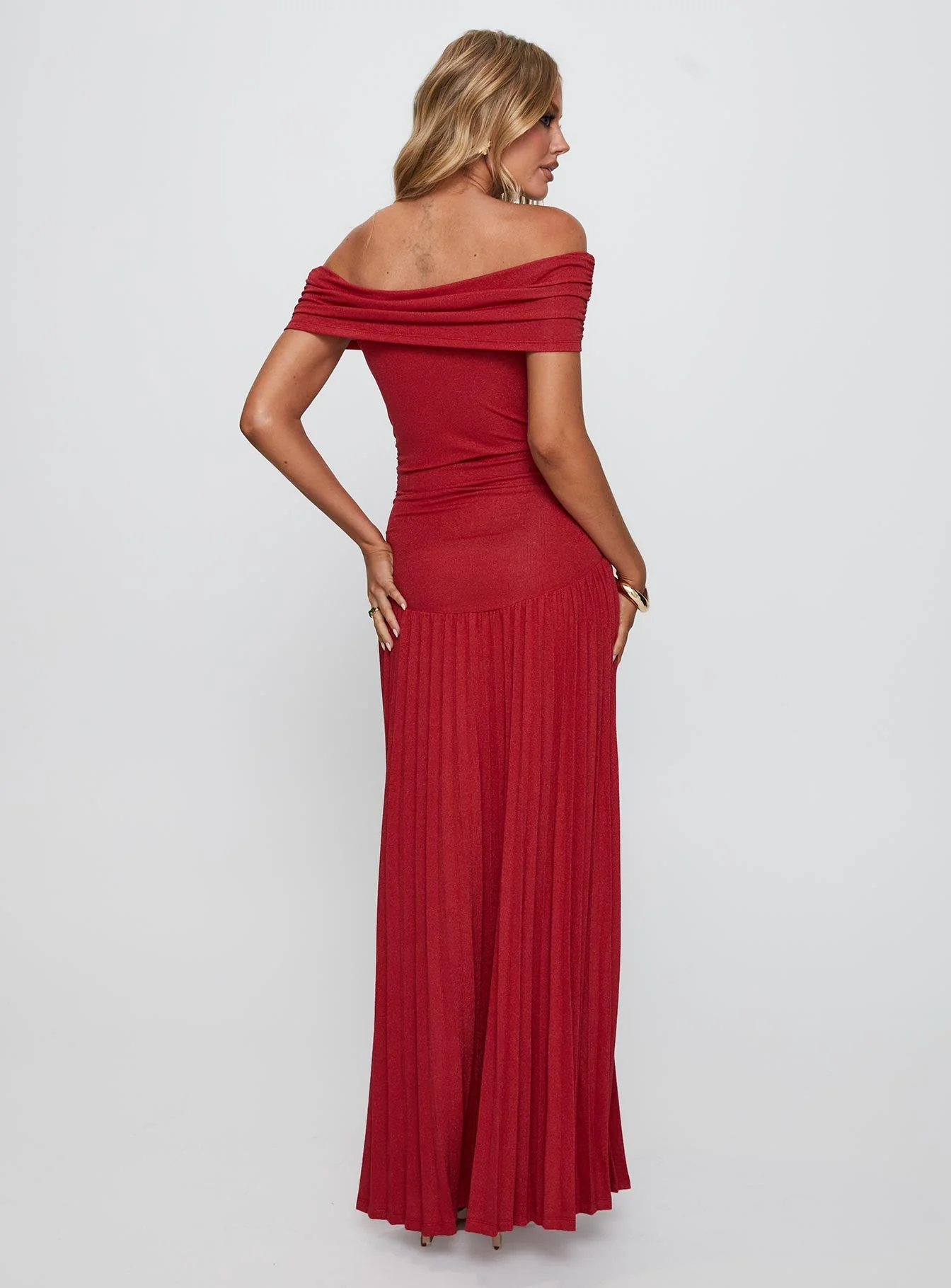 Field Of Dreams Maxi Dress Crimson - Image 5