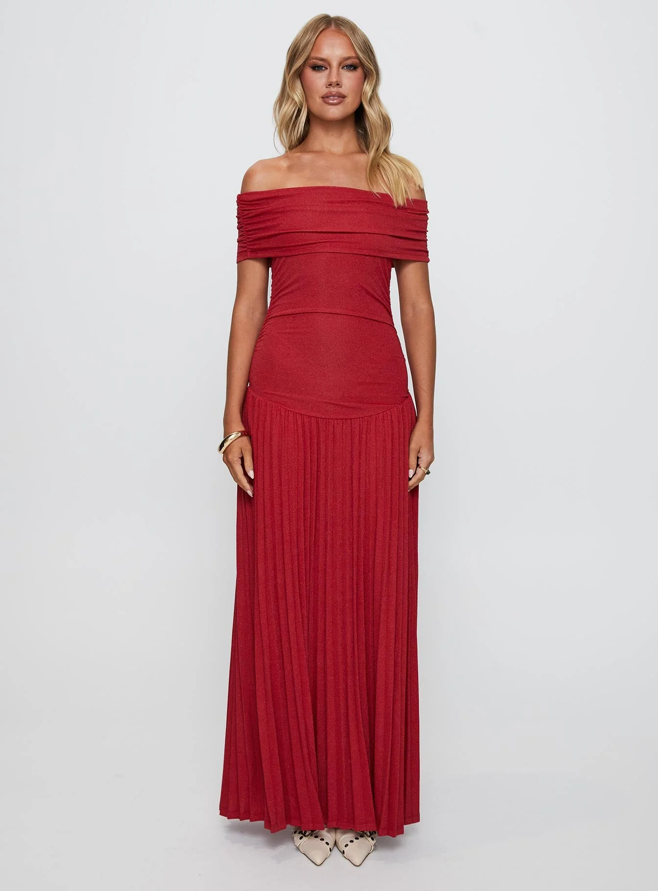 Field Of Dreams Maxi Dress Crimson - Image 7