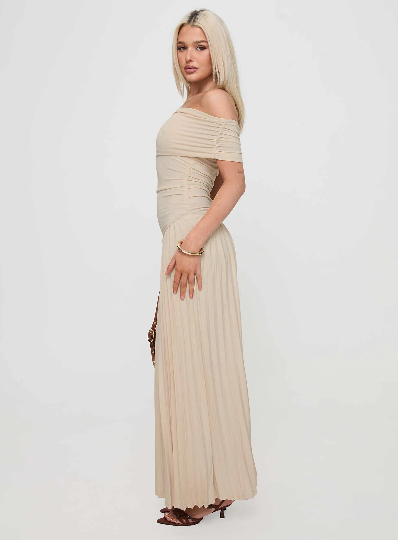 Field Of Dreams Maxi Dress Oatmeal - Image 4