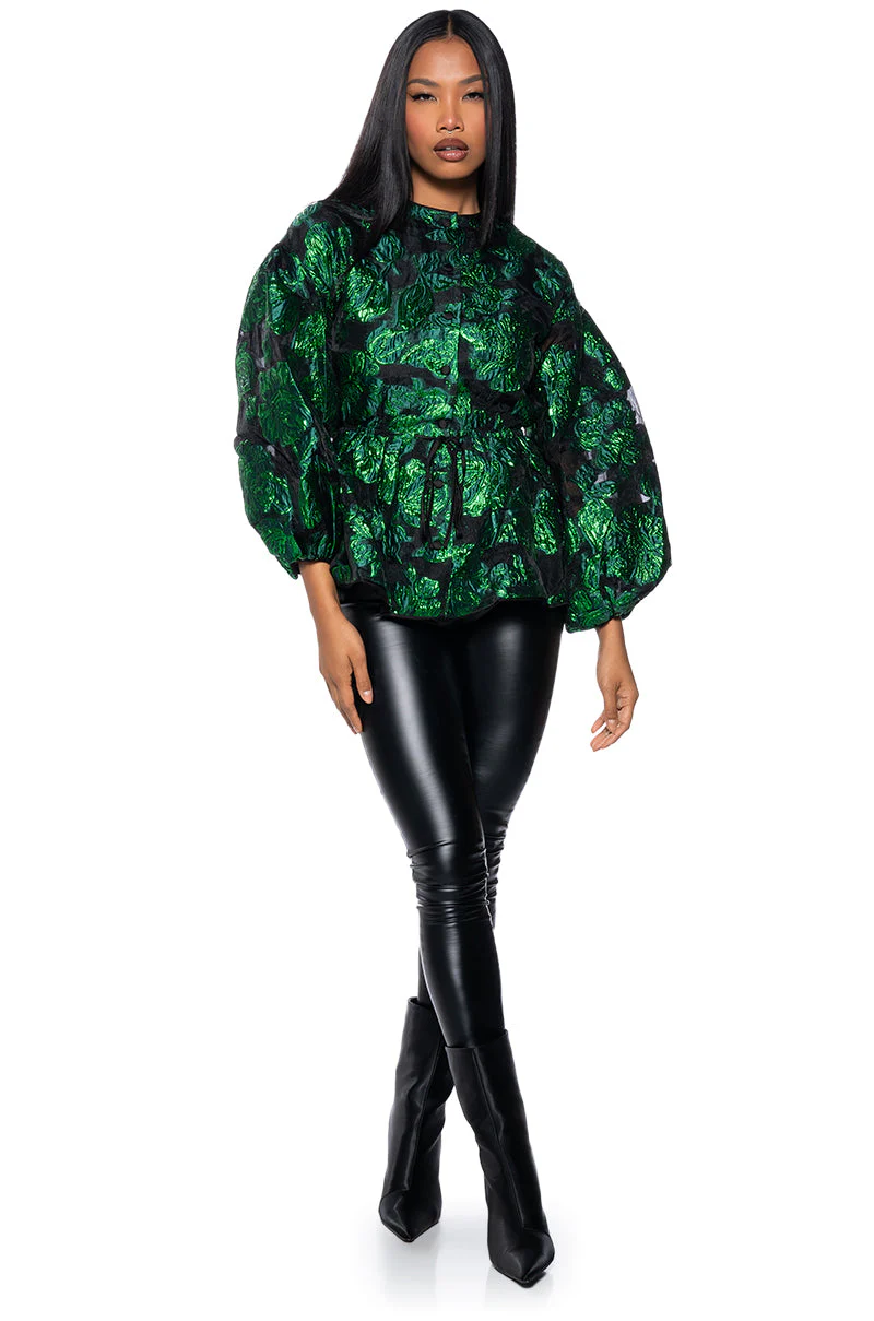 FIELD OF ROSES BROCADE BLOUSE - Image 3