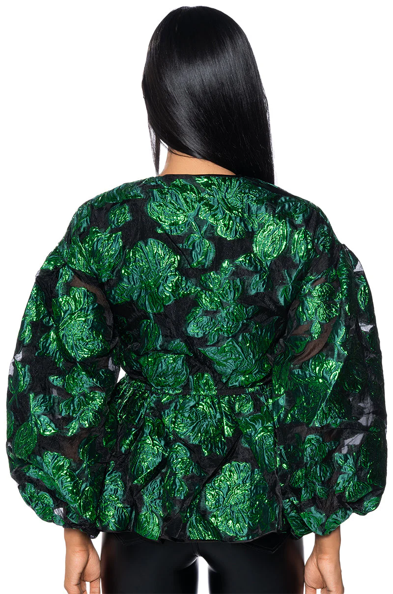 FIELD OF ROSES BROCADE BLOUSE - Image 5