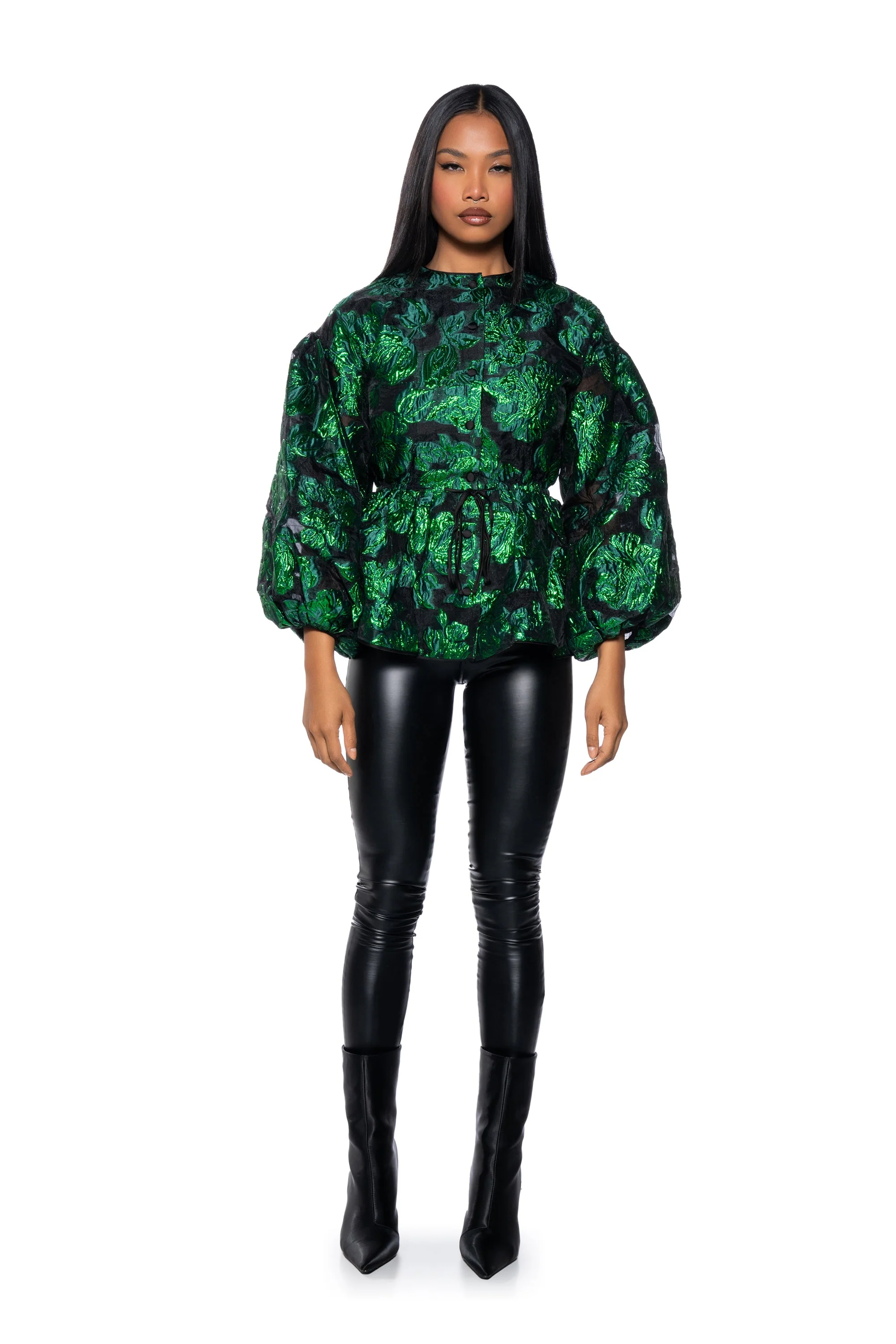 FIELD OF ROSES BROCADE BLOUSE - Image 7