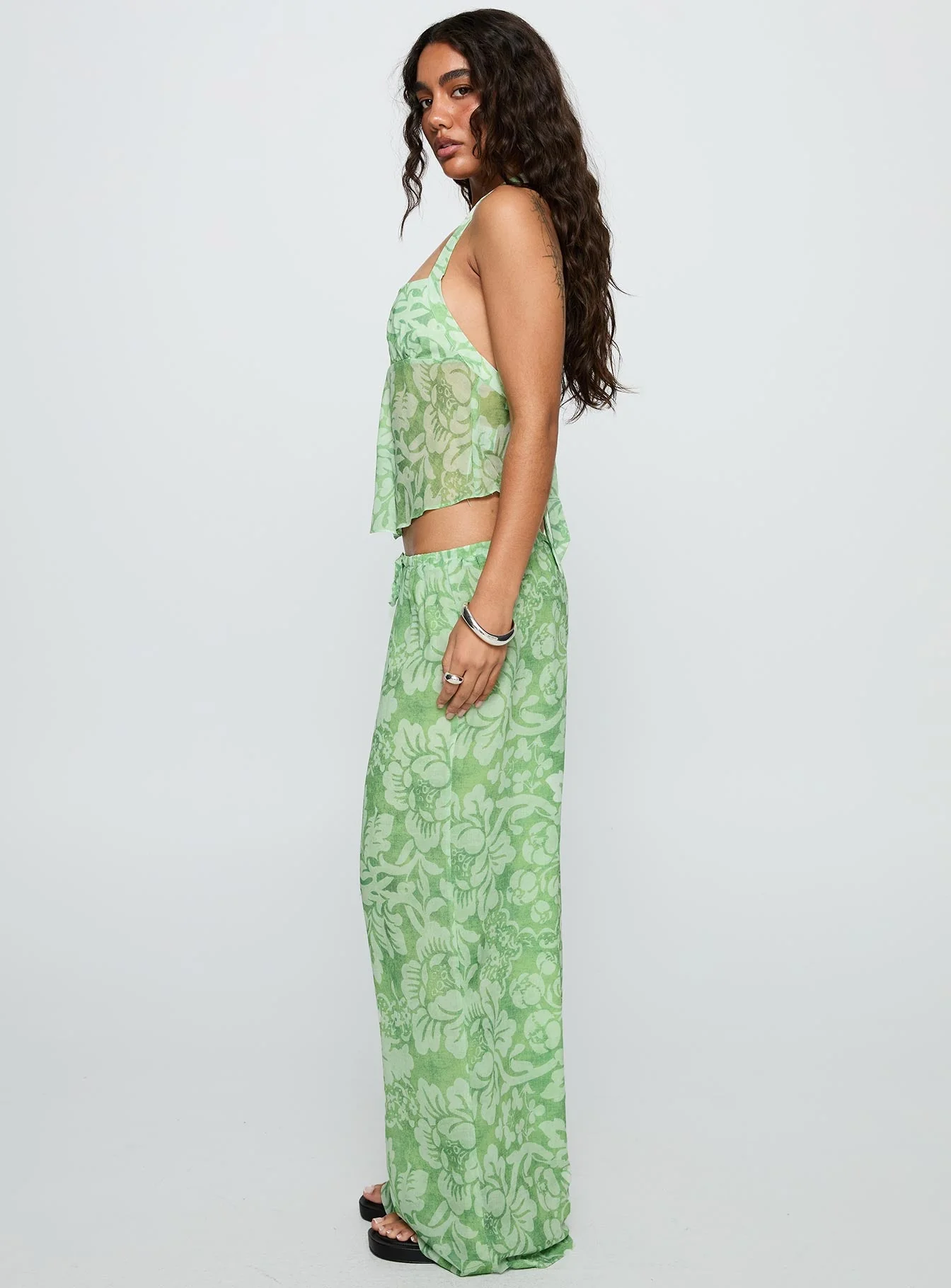 Finesse Pants Green Floral - Image 4