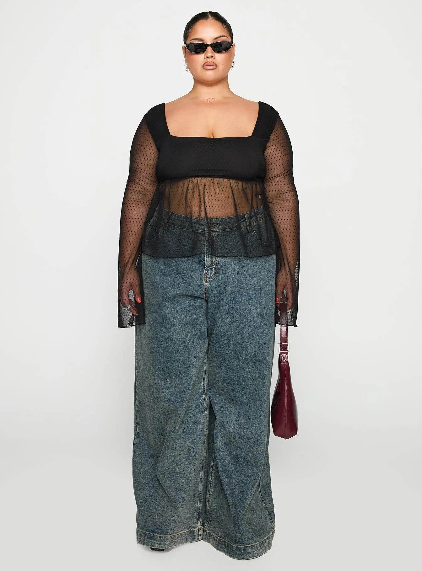 Fiorello Long Sleeve Top Black Curve - Image 6