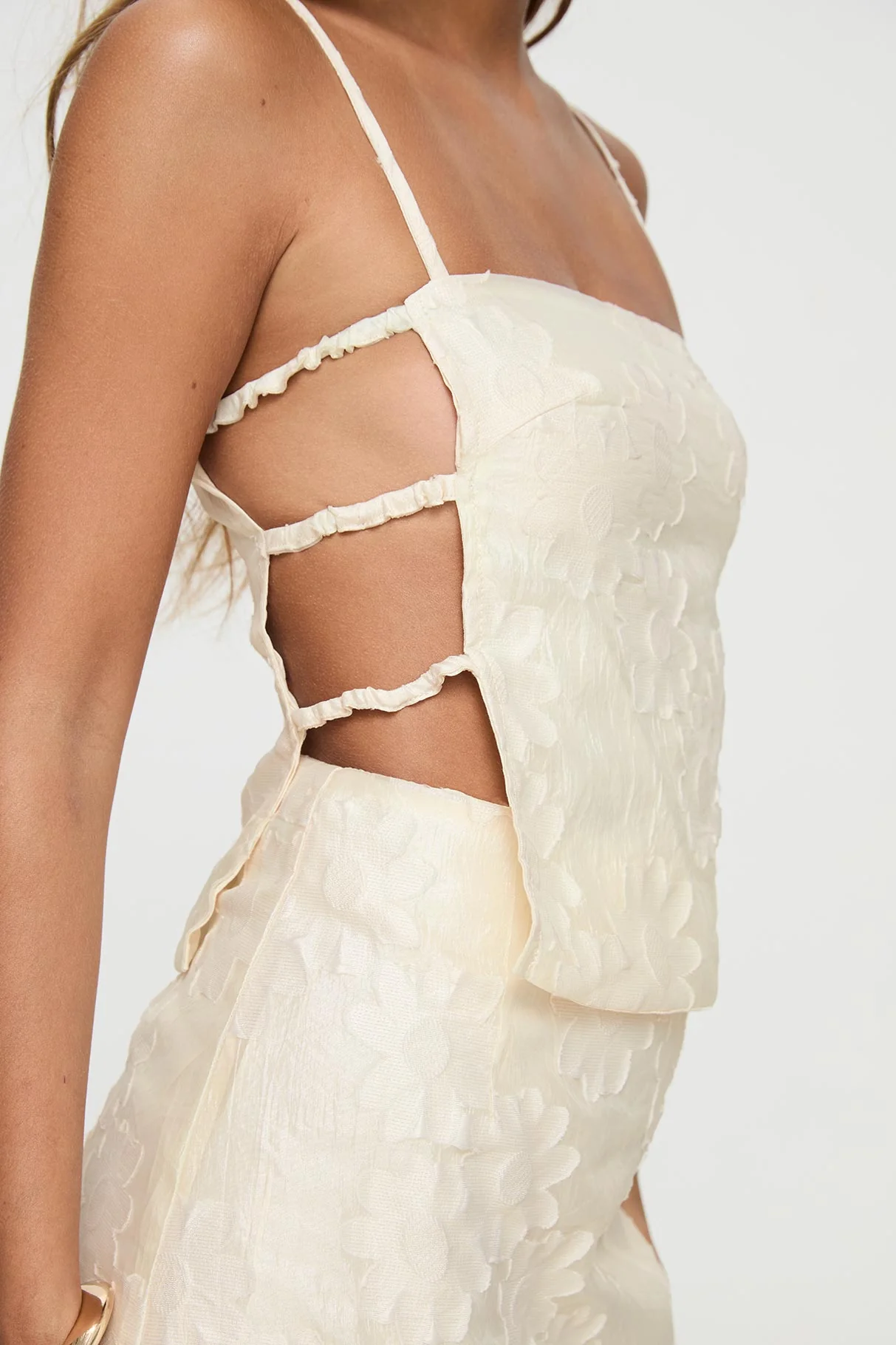 Floral Jacquard Mini Set Cream - Image 6