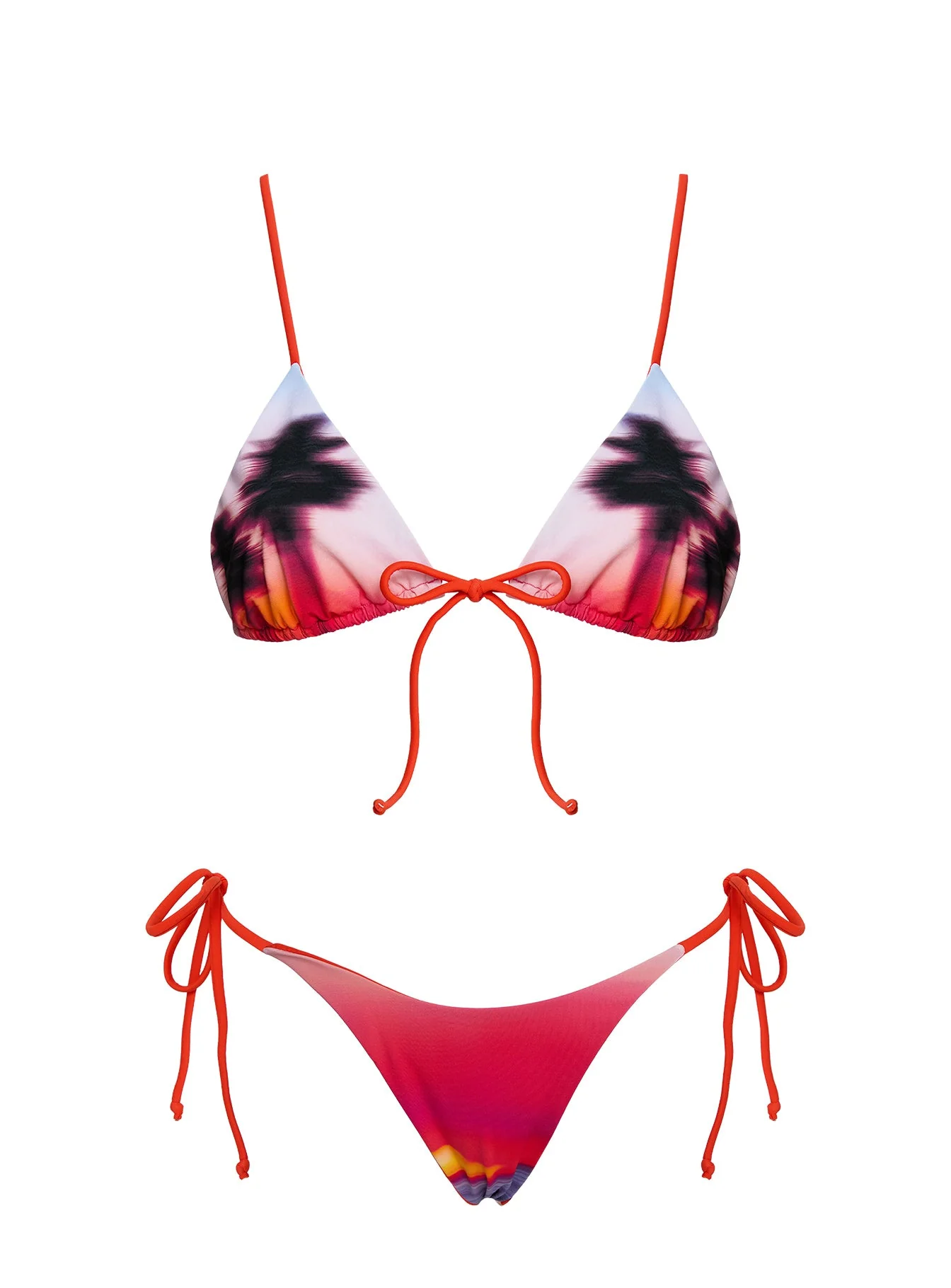 Floria Tie Side Bikini Bottom Sunset Palm - Image 4